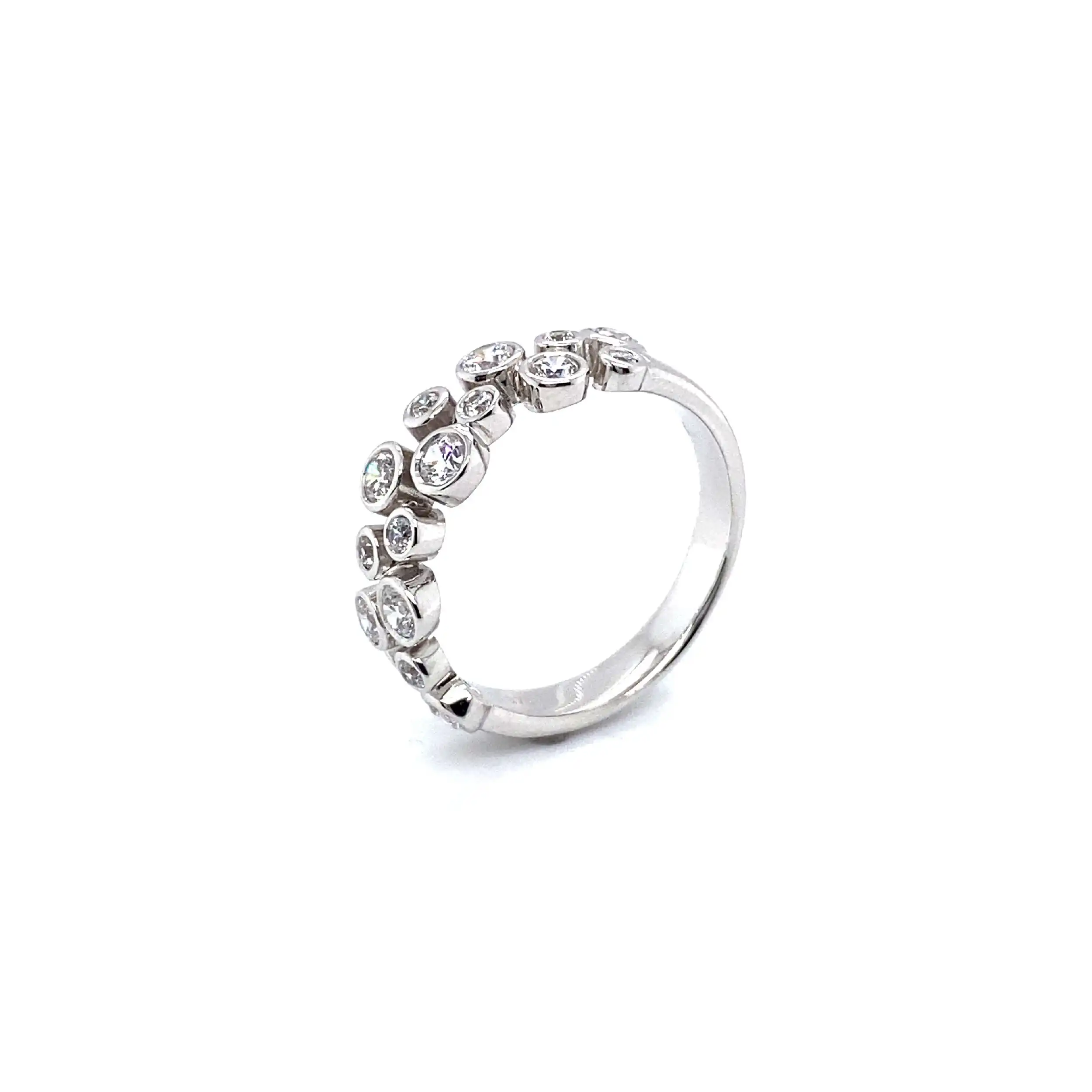 Ring Weissgold mit Zirkonia Ring Weissgold mit Zirkonia