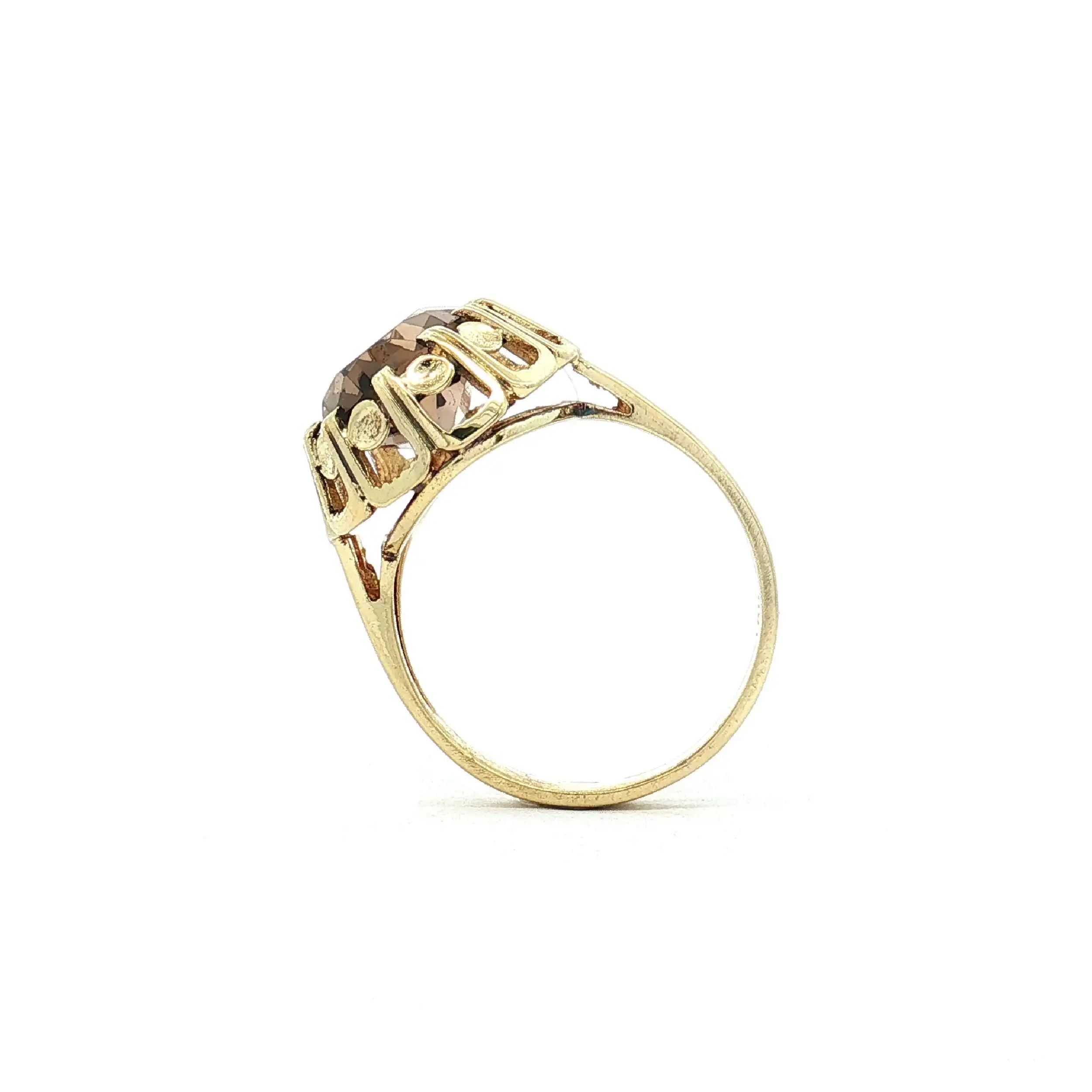 Ring Gelbgold mit Rauchquarz Ring Gelbgold mit Rauchquarz