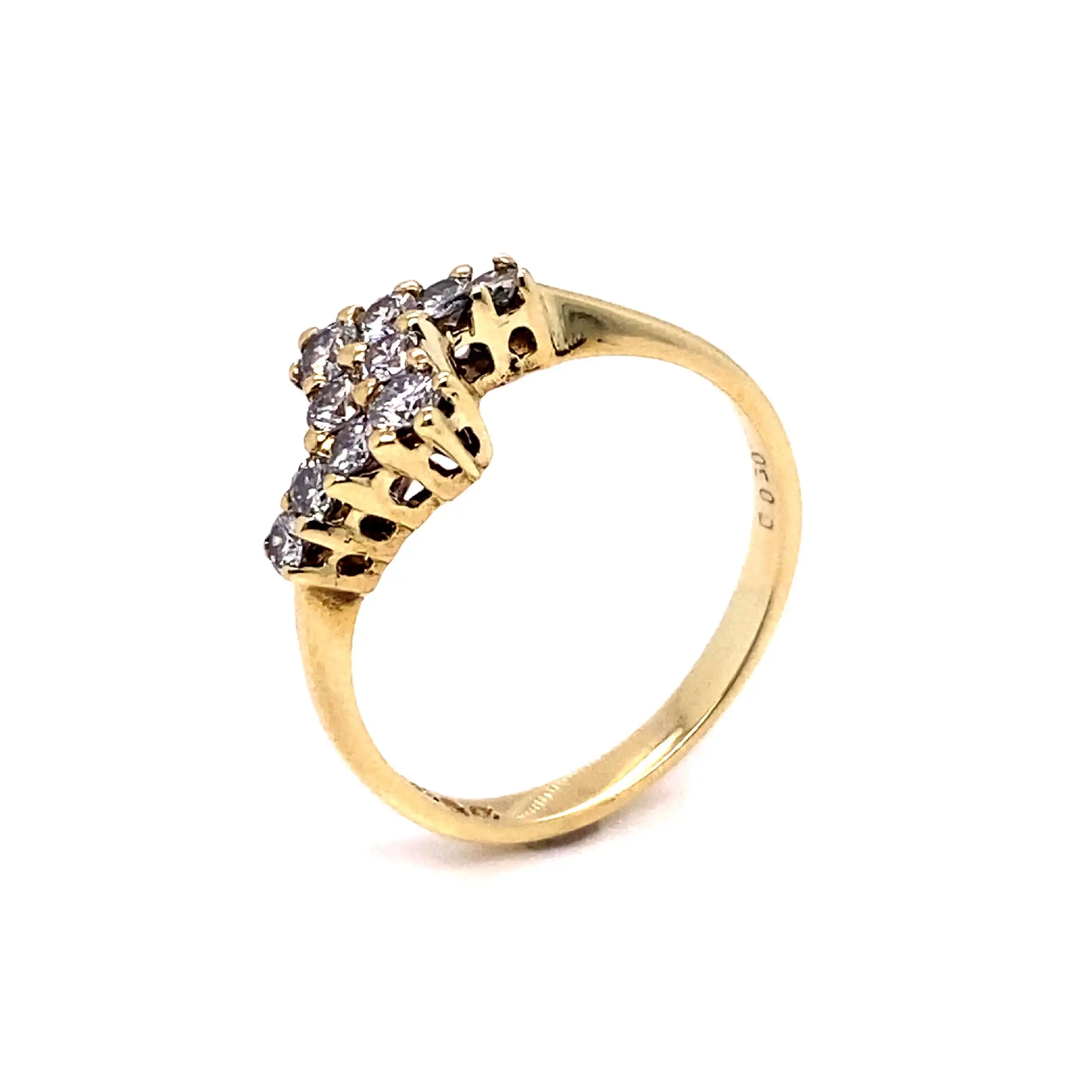 Ring Gelbgold mit Brillanten, graviert mit 0,50 ct Ring Gelbgold mit Brillanten, graviert mit 0,50 ct