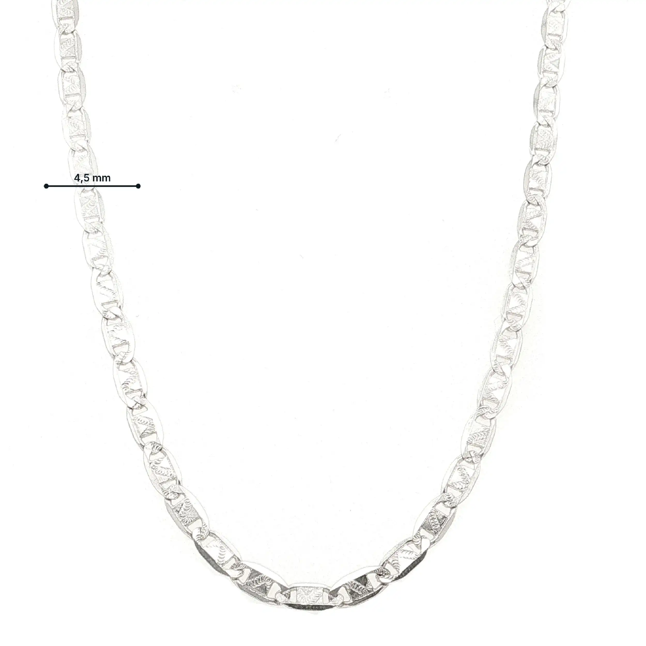 Stäbchenpanzerkette Silber