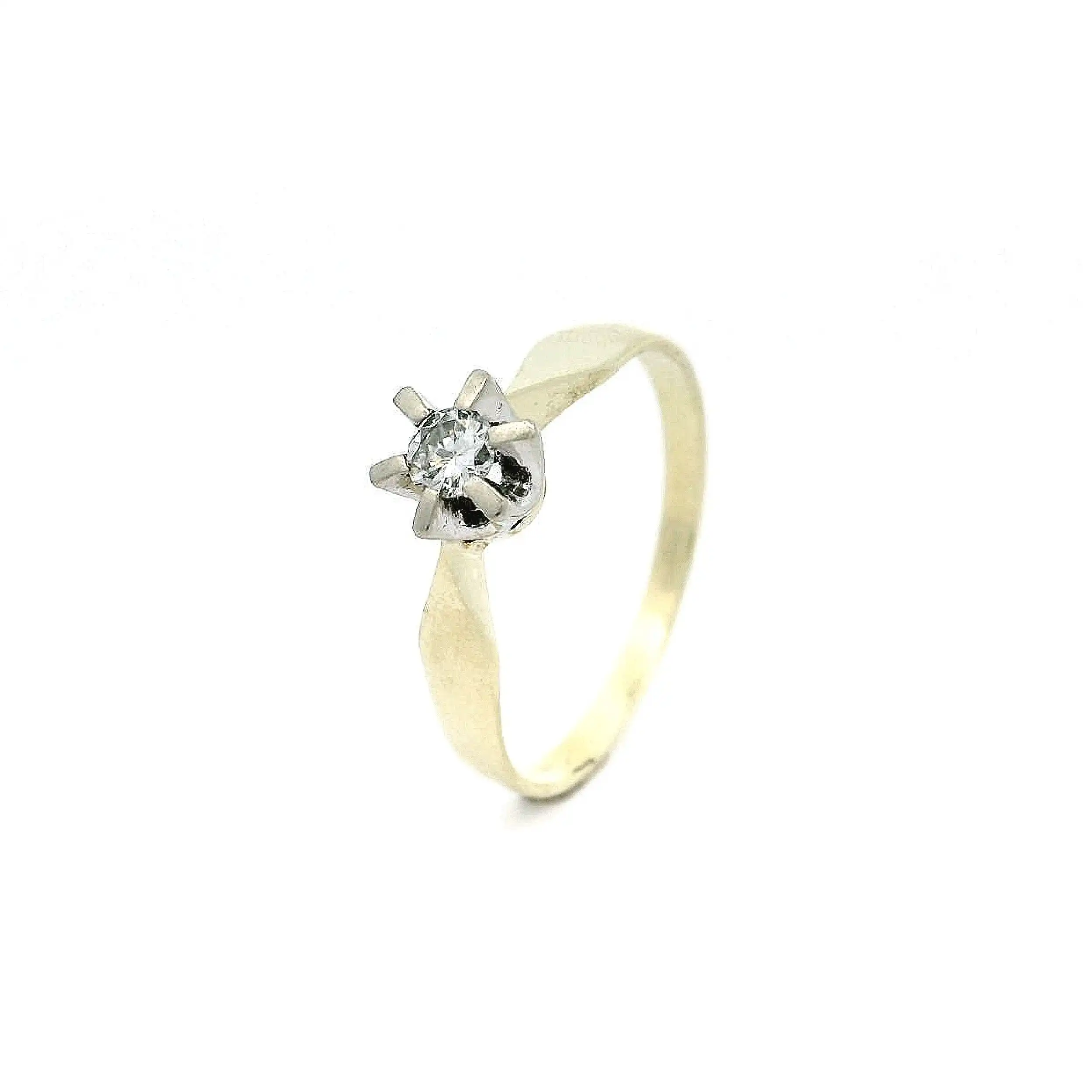 Ring Bicolor mit Brillant Solitär Ring Bicolor mit Brillant Solitär