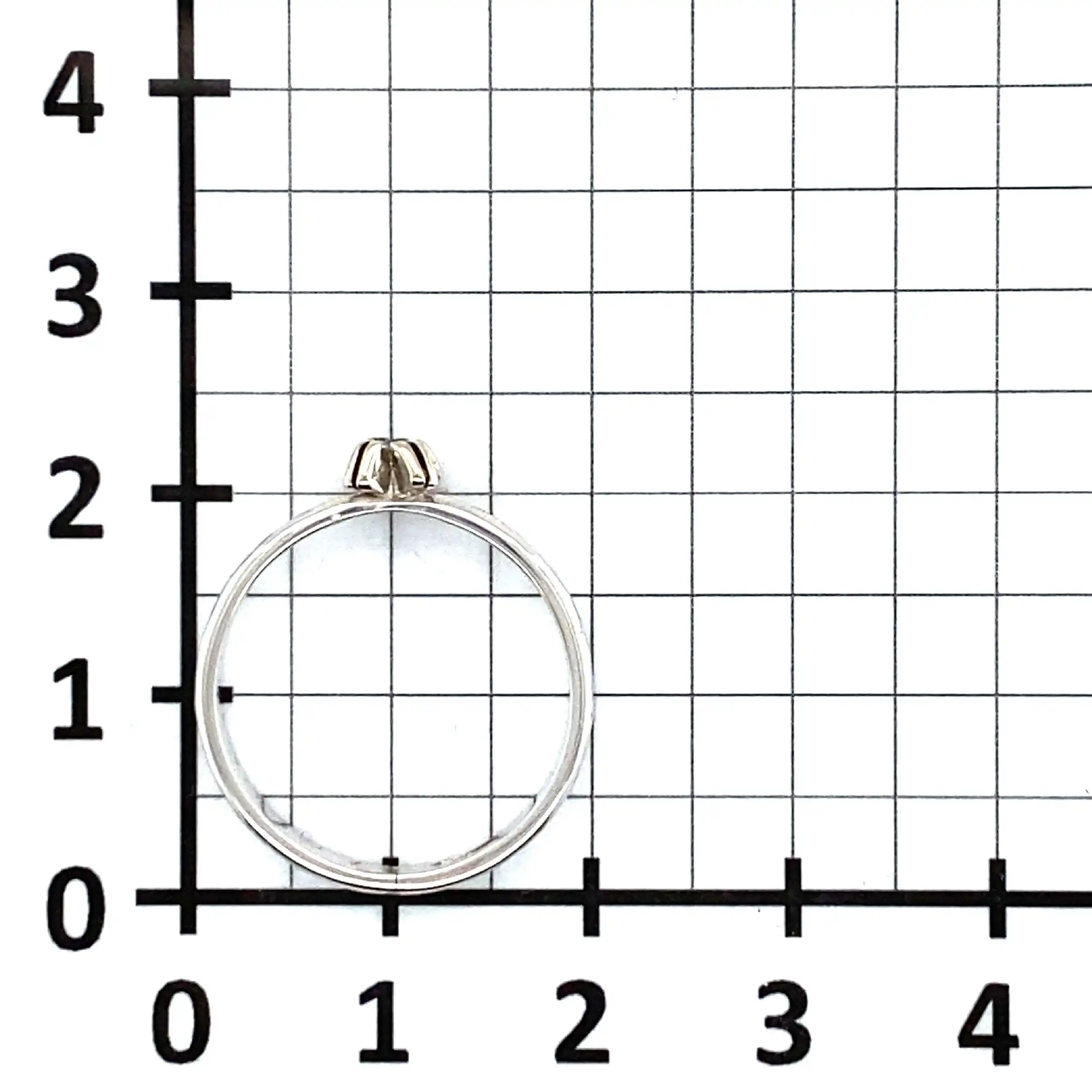 Ring Weißgold mit Brillant, graviert mit 0,06ct