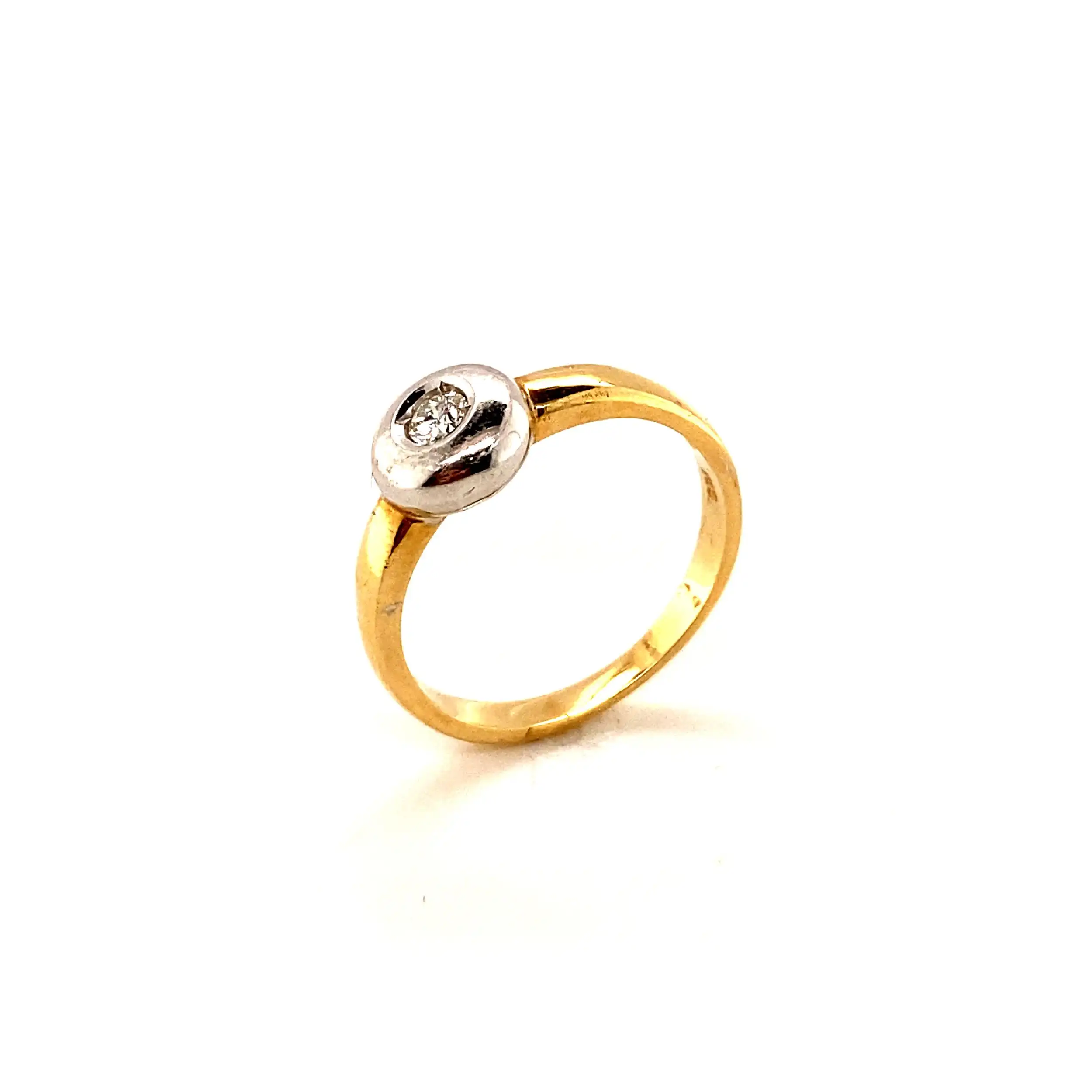 Ring Bicolor mit Brillant Ring Bicolor mit Brillant