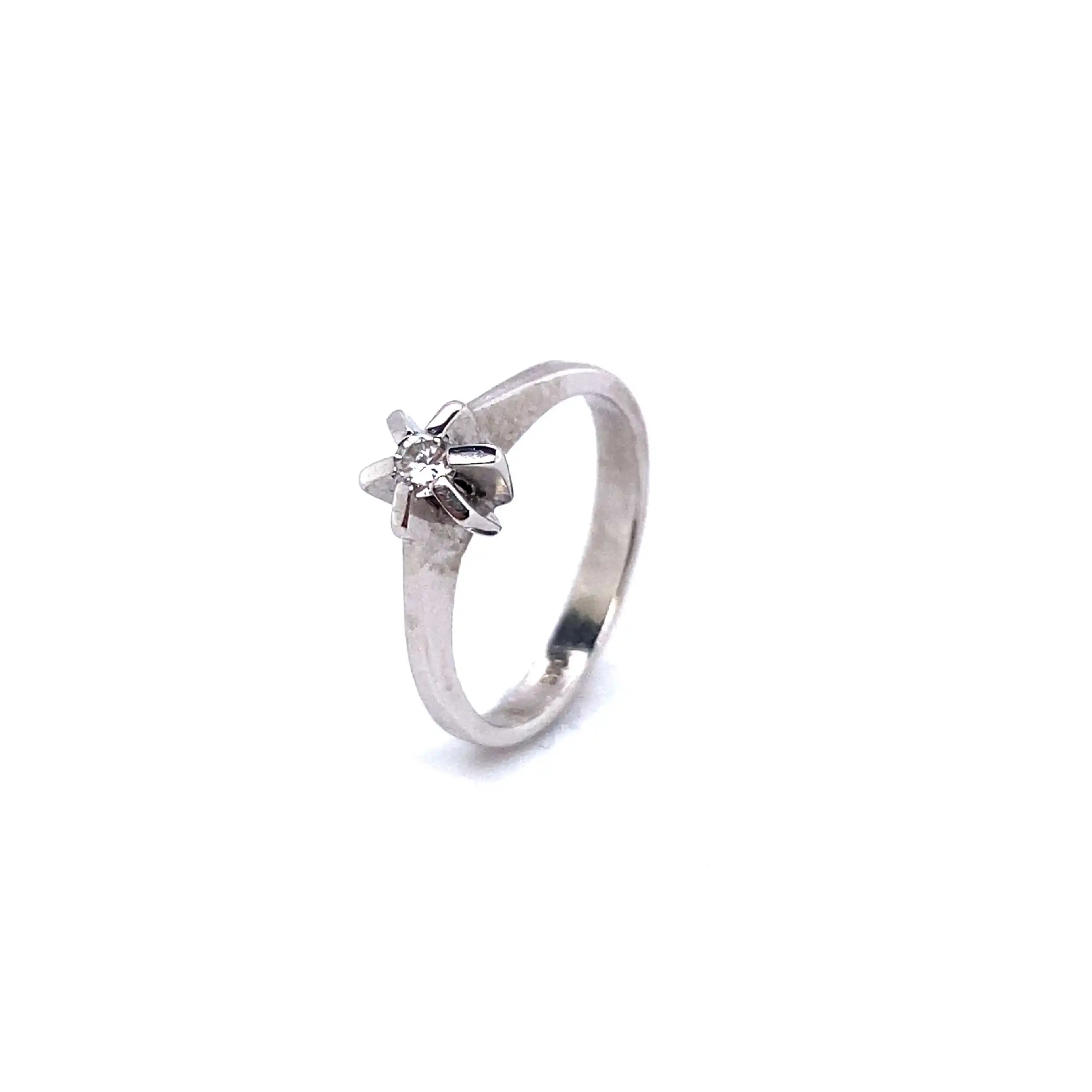 Ring Weißgold mit Brillant Ring Weißgold mit Brillant