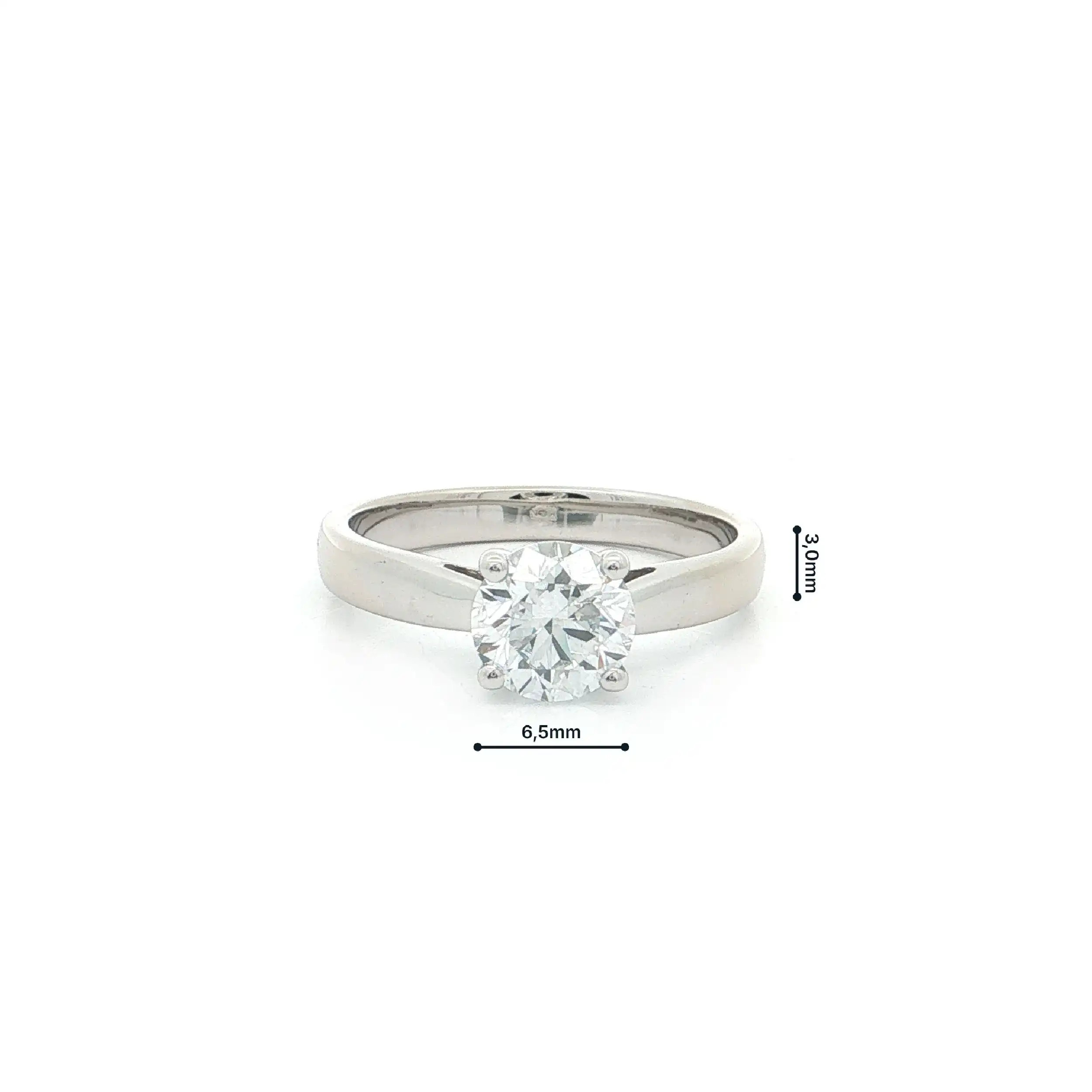Ring Weißgold mit Labgrown Diamond im Brillantschliff