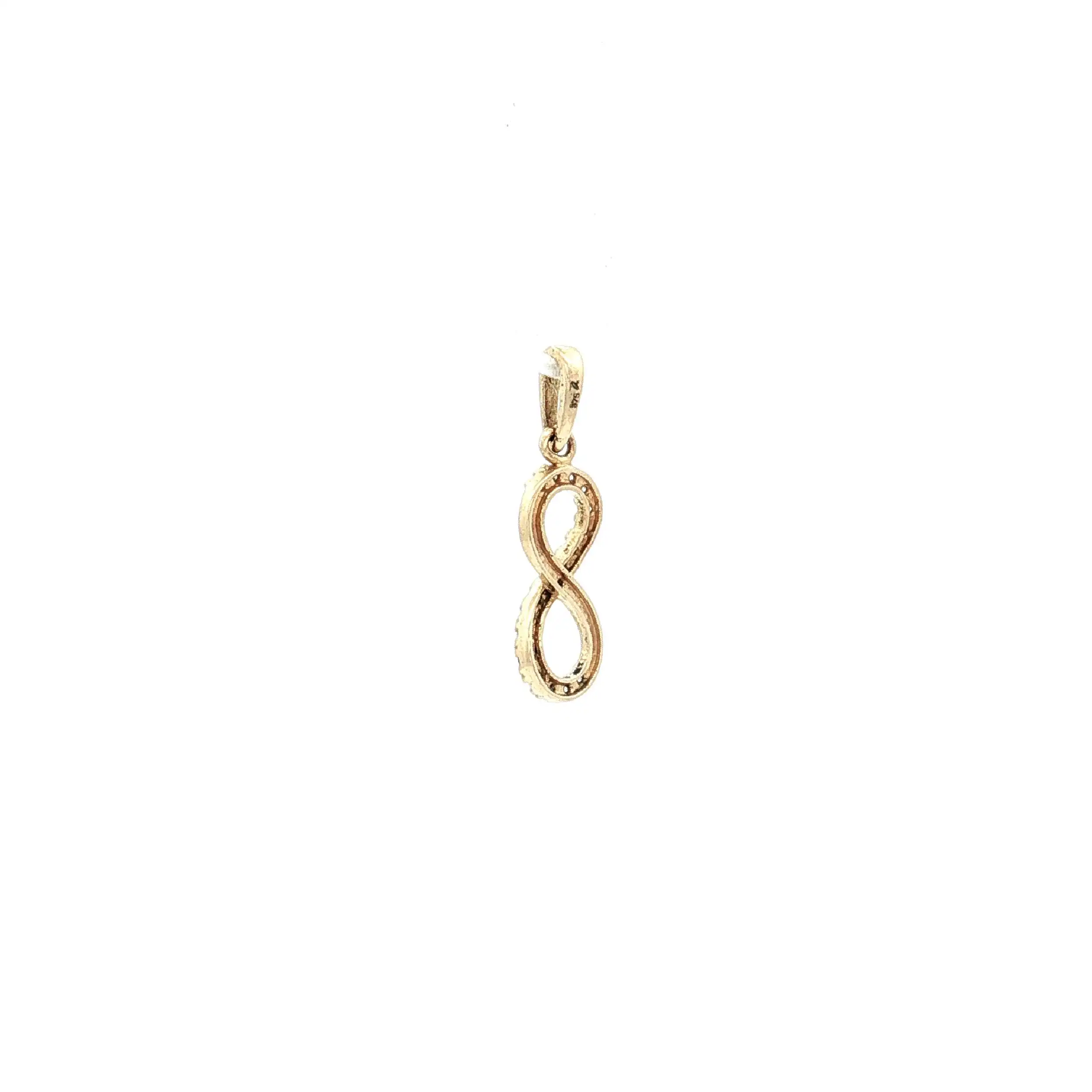 Unendlichkeitsanhängerchen Gelbgold mit Zirkonia Unendlichkeitsanhängerchen Gelbgold mit Zirkonia