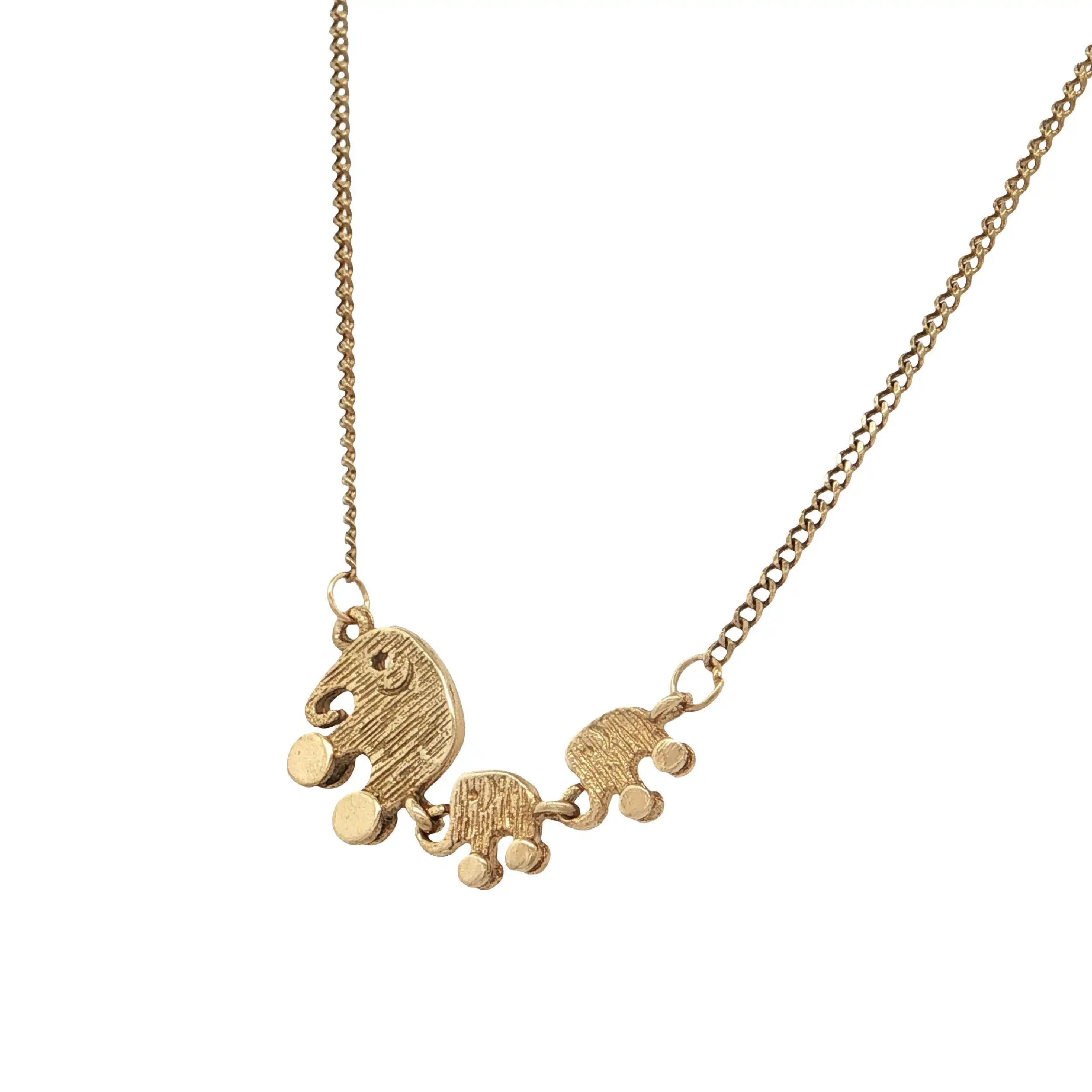 Kette Gelbgold mit Anhänger "Mama & Kinder Elefanten" Kette Gelbgold mit Anhänger "Mama & Kinder Elefanten"