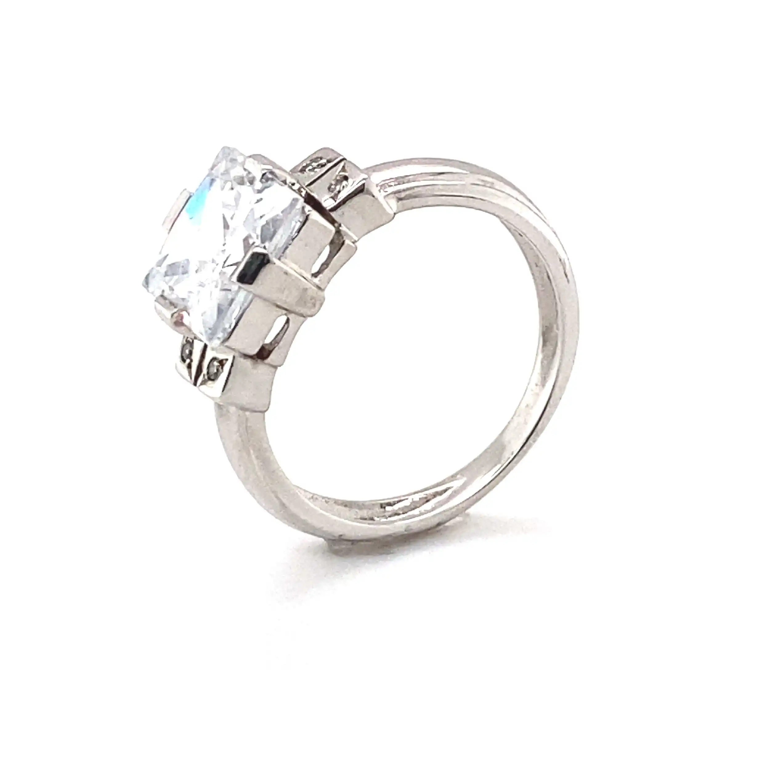 Ring Weißgold mit Zirkonia