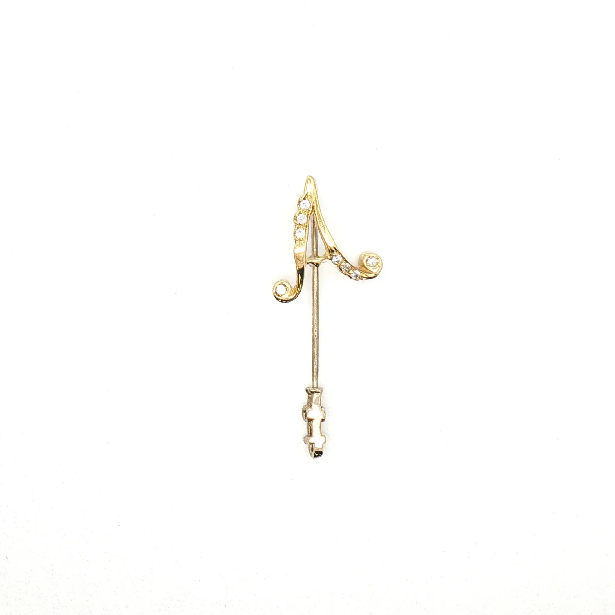 Brosche Gelbgold mit Brillanten 'A' Brosche Gelbgold mit Brillanten 'A'