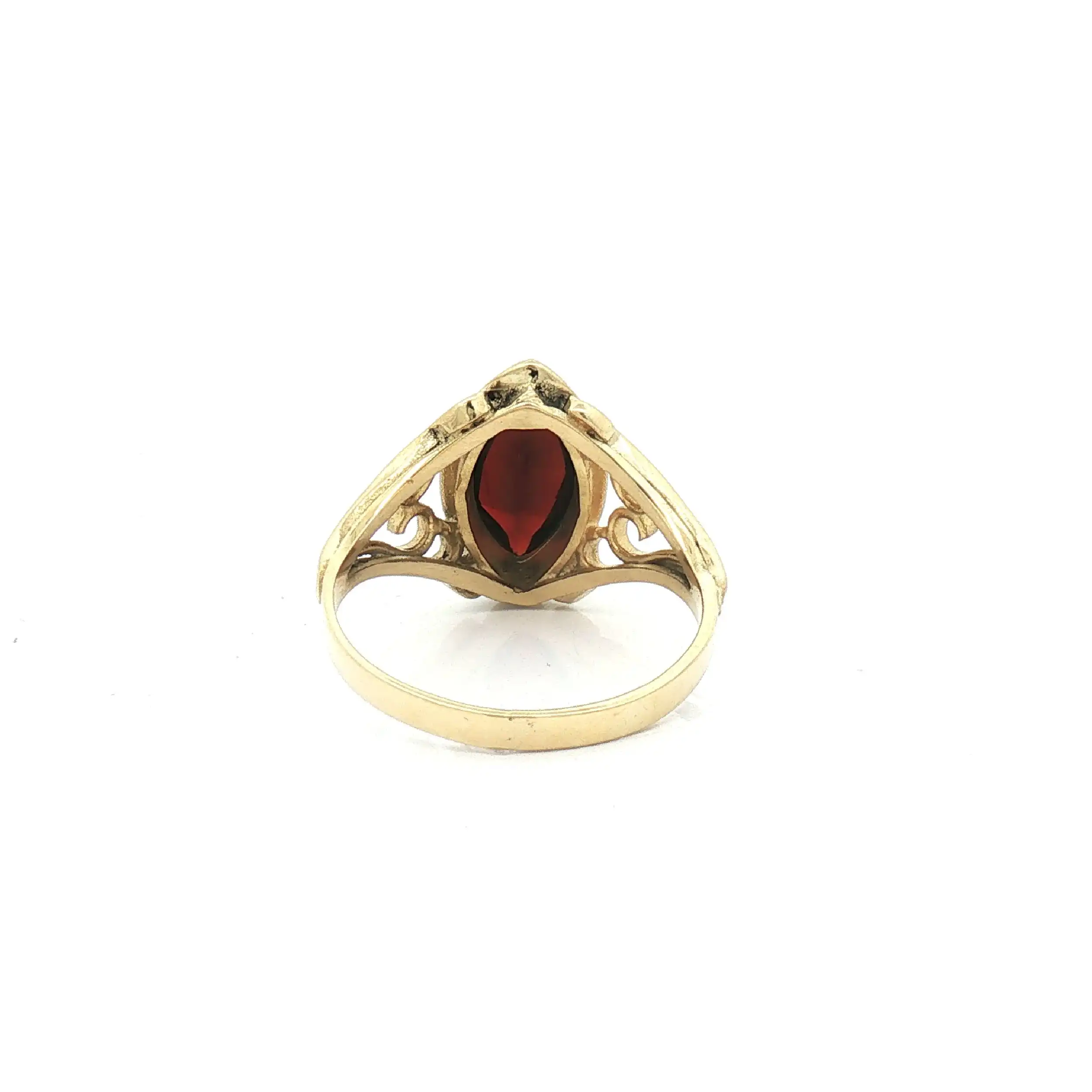 Ring Gelbgold mit rotem Farbstein Ring Gelbgold mit rotem Farbstein