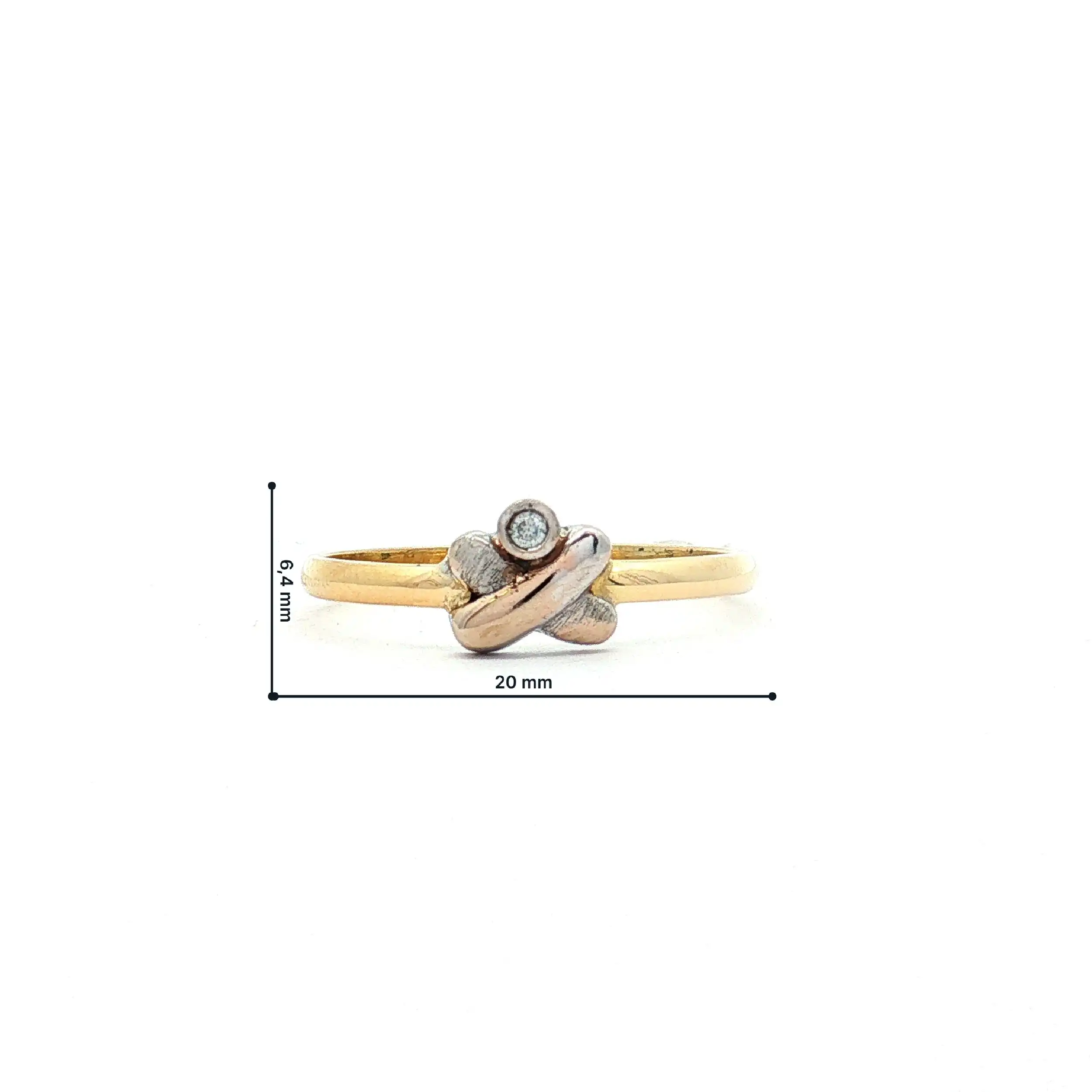 Ring Bicolor mit Zirkonia