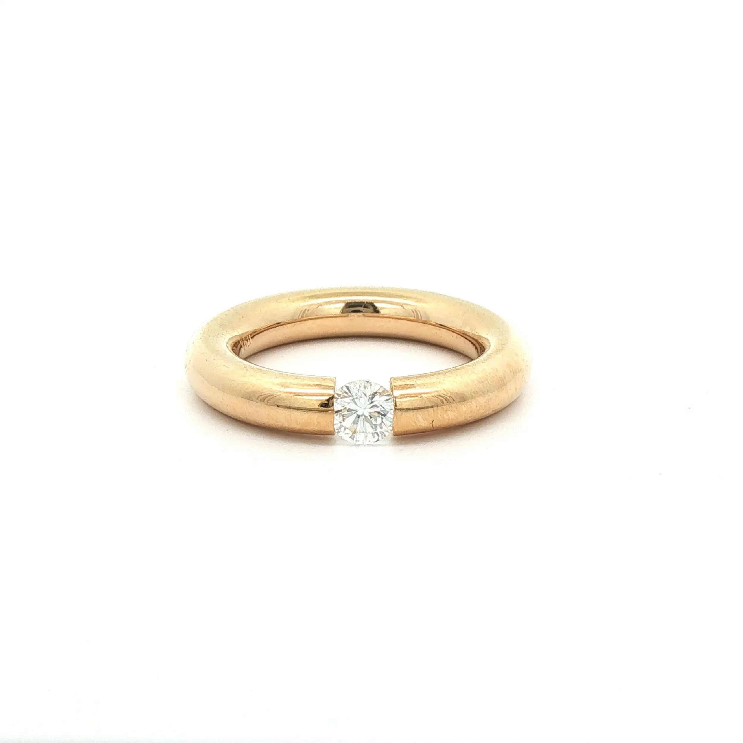 Spannring Gelbgold, graviert mit 0,25ct Spannring Gelbgold, graviert mit 0,25ct