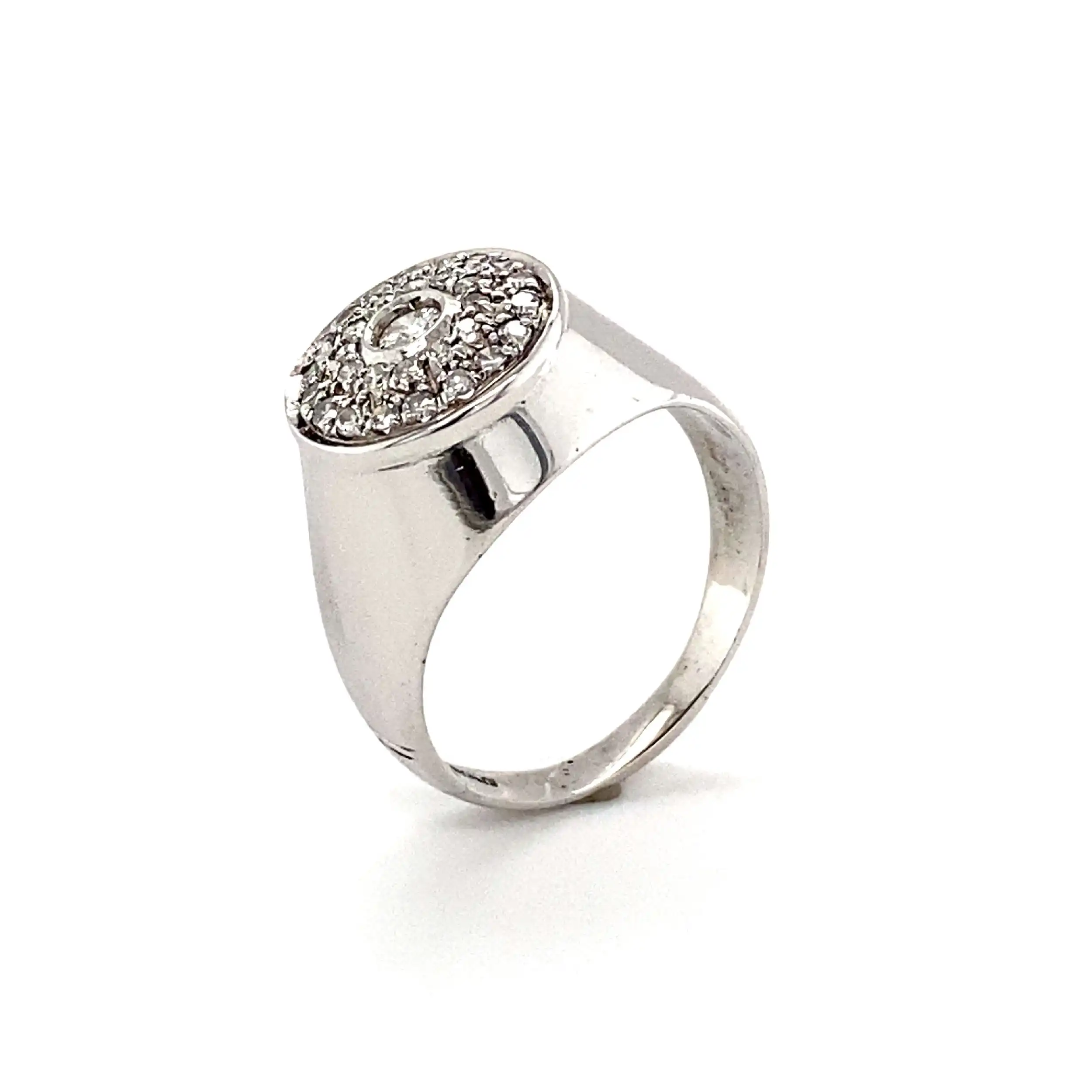 Ring Weißgold mit Brillant & Diamanten Ring Weißgold mit Brillant & Diamanten