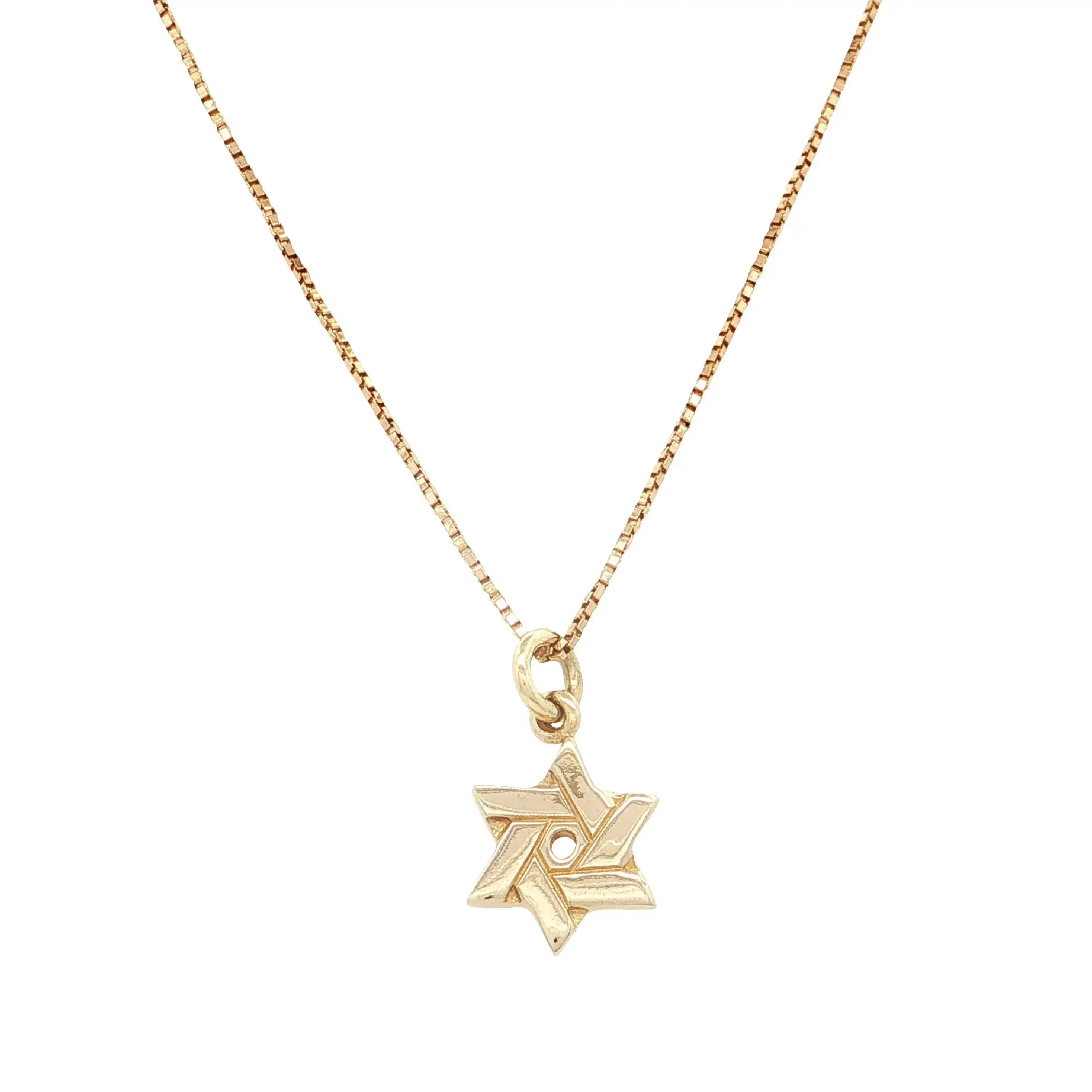 Kette mit Anhänger Gelbgold Davidstern