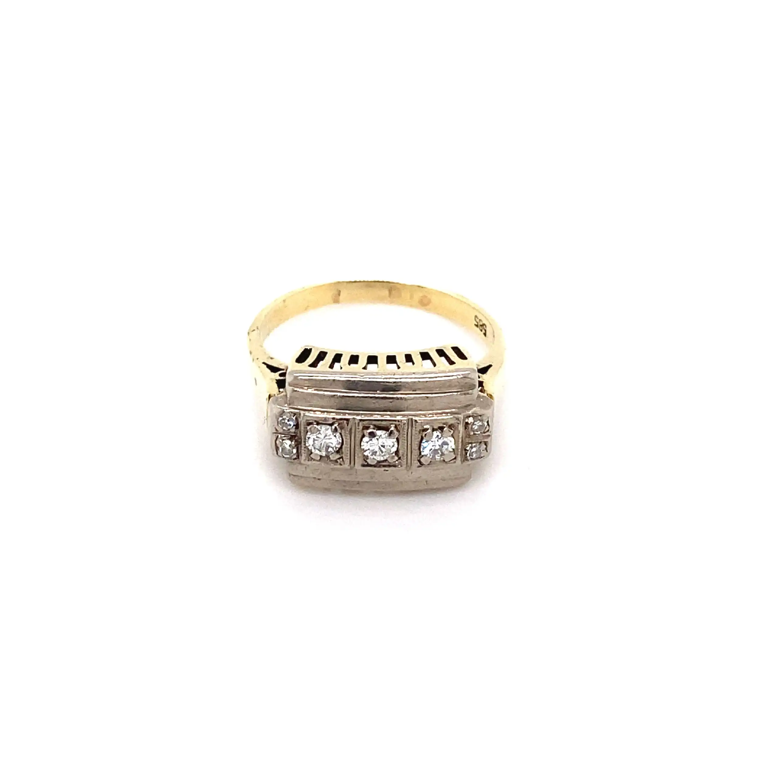 Ring Bicolor mit Brillanten und Diamanten