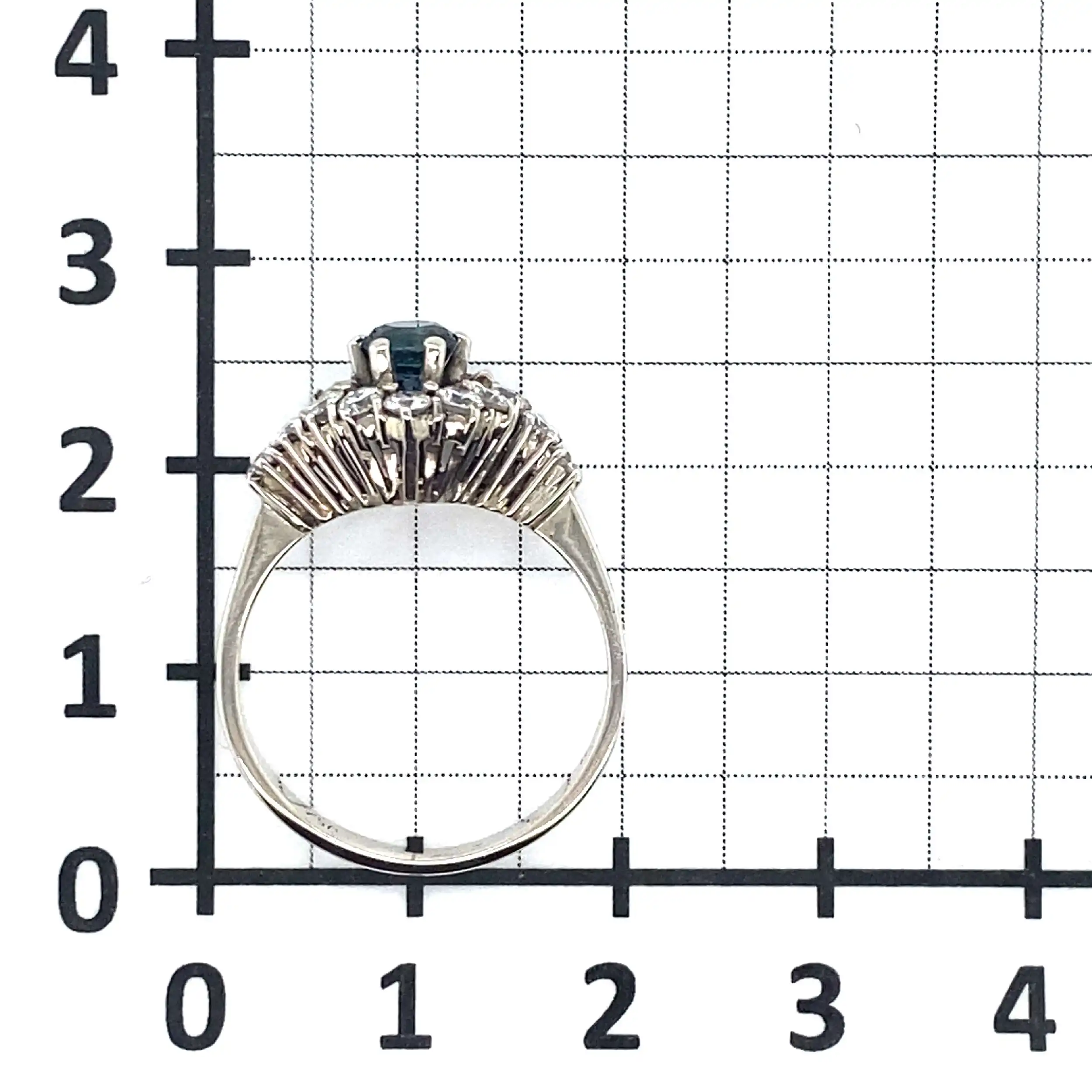 Ring Weißgold mit Brillanten und Saphir Ring Weißgold mit Brillanten und Saphir