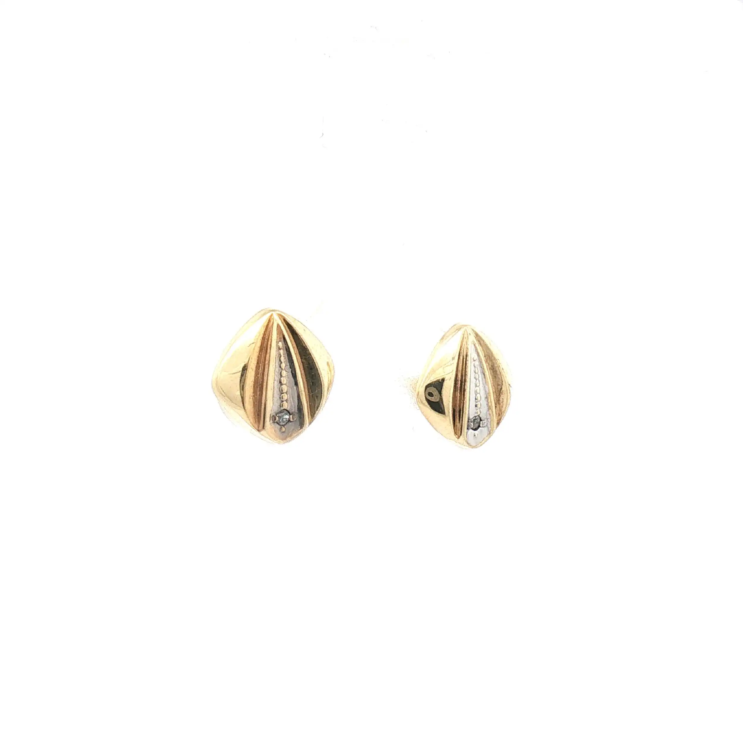 Ohrstecker Bicolor mit Diamant Ohrstecker Bicolor mit Diamant