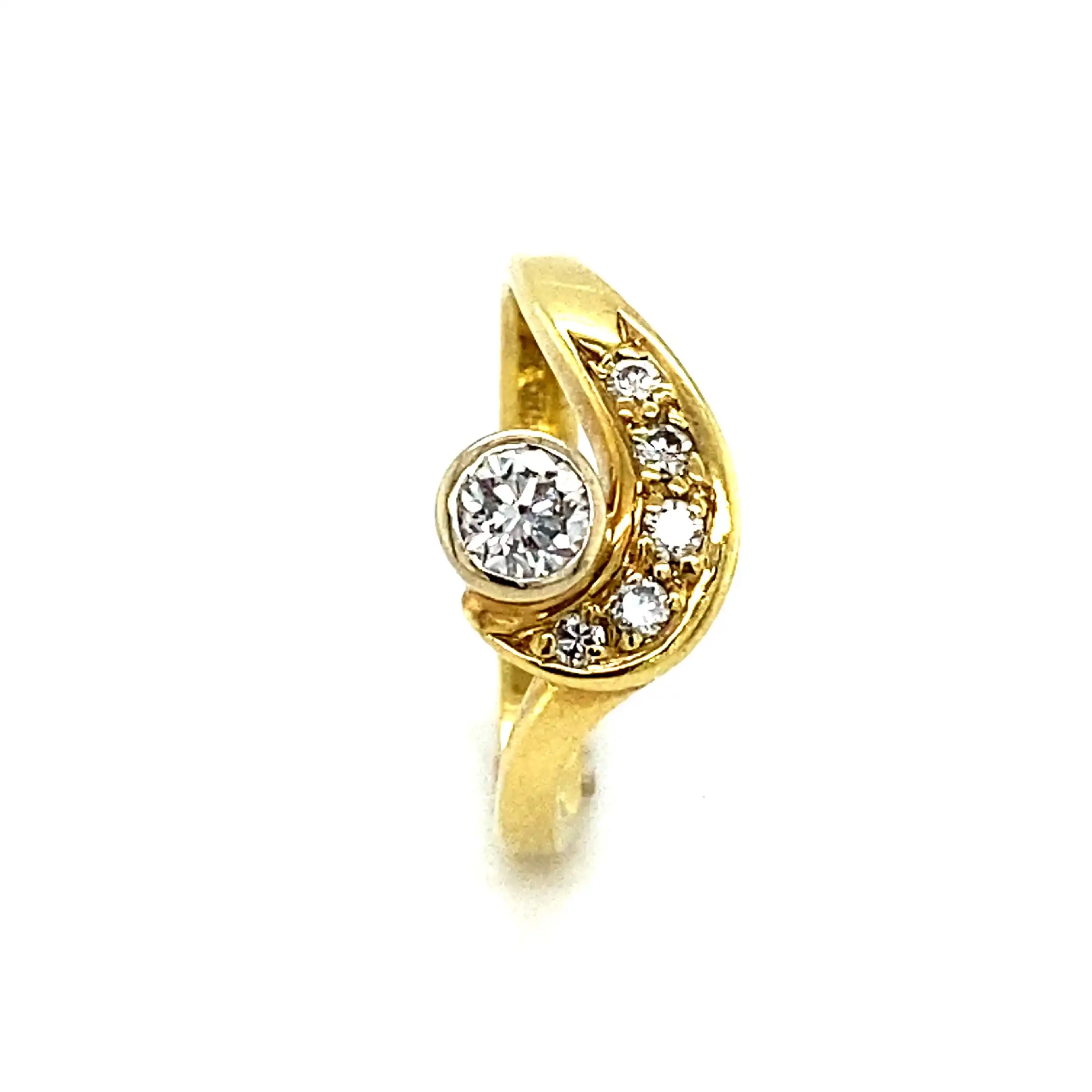 Ring Bicolor mit Brillanten, graviert mit 0,335ct Ring Bicolor mit Brillanten, graviert mit 0,335ct