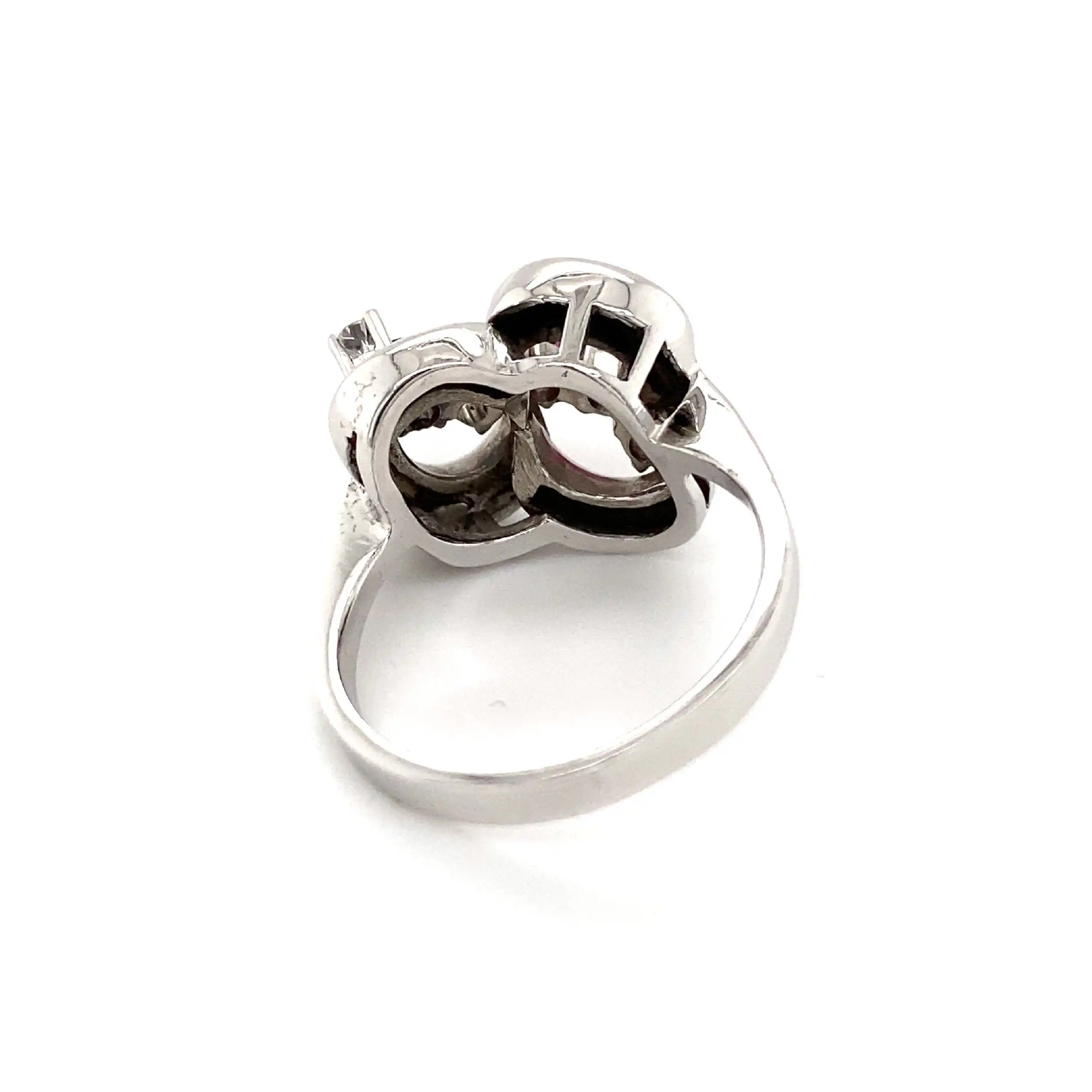 Ring Weißgold mit Rubinen & Brillanten