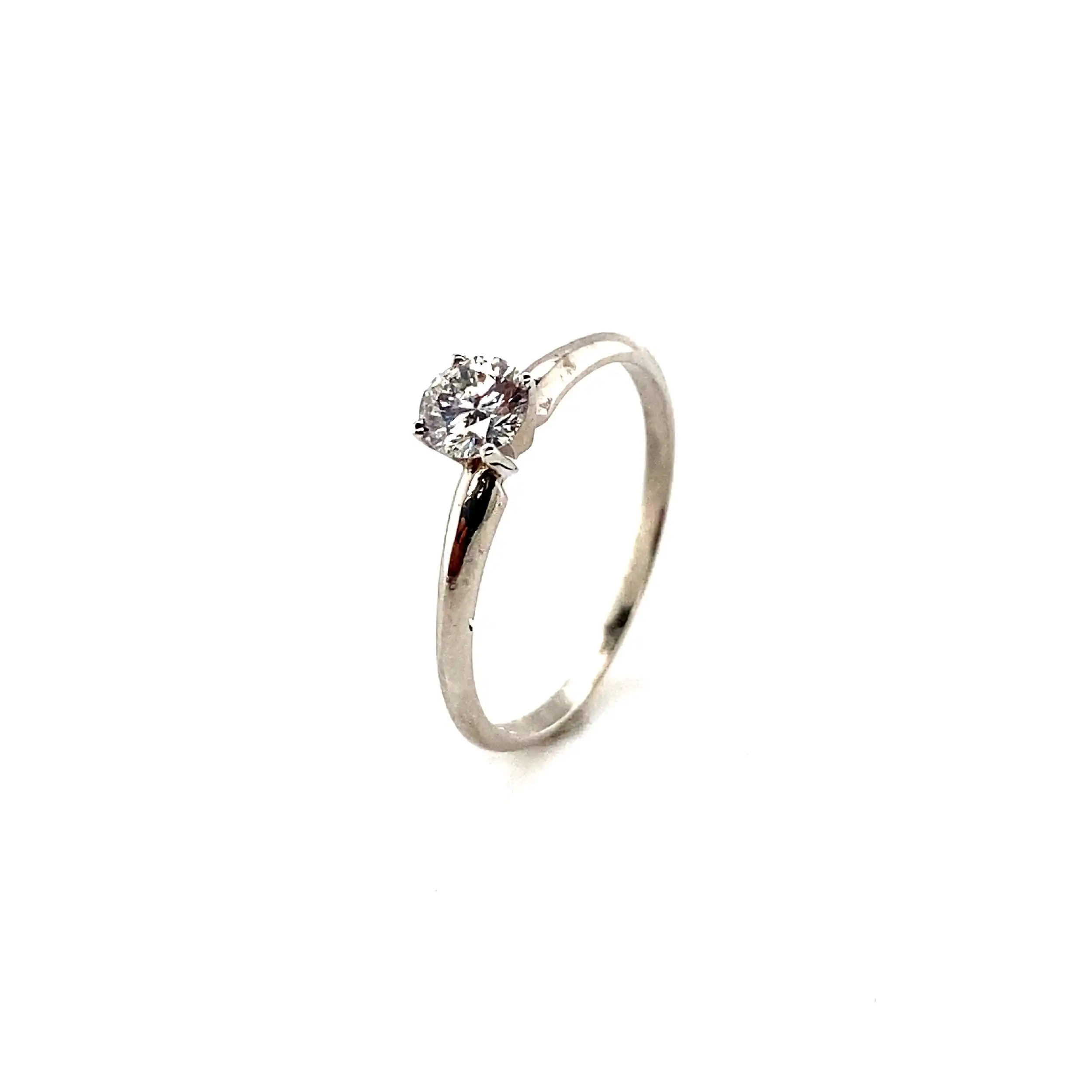 Ring Weißgold mit Brillant Ring Weißgold mit Brillant