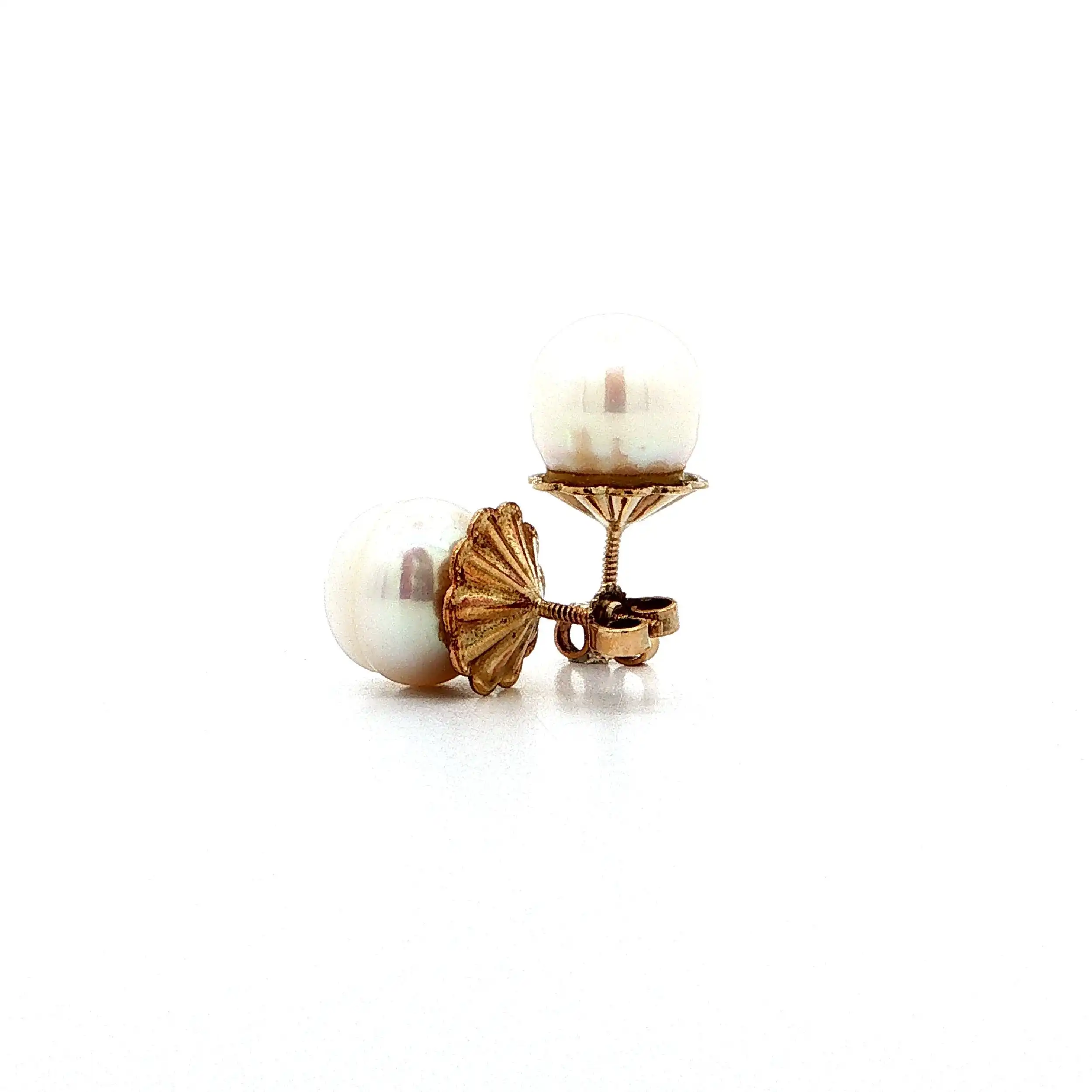 Ohrstecker Gelbgold mit Perle