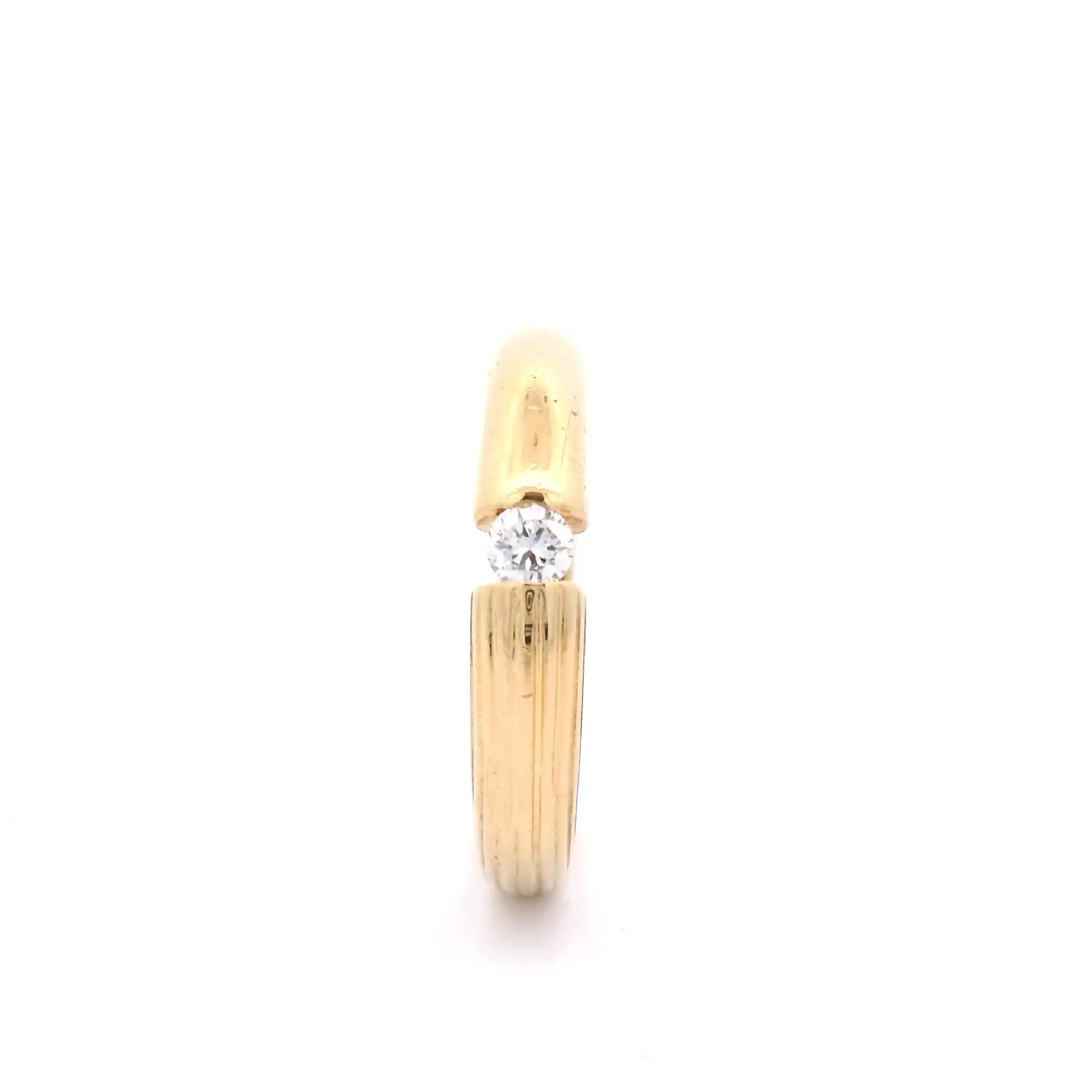Ring Gelbgold Wempe mit Brillant , graviert mit 0.10ct Ring Gelbgold Wempe mit Brillant , graviert mit 0.10ct