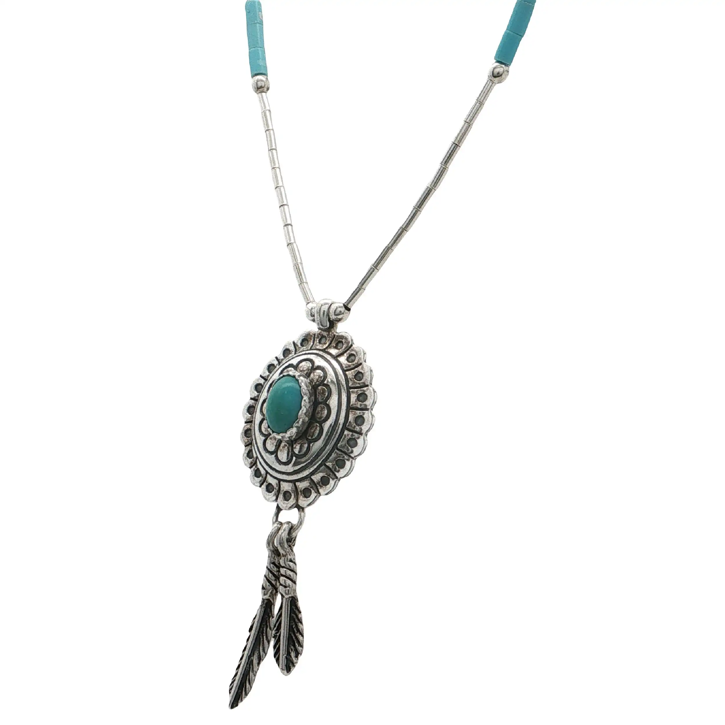 Kette Silber mit Türkis im indigenen Stil Kette Silber mit Türkis im indigenen Stil