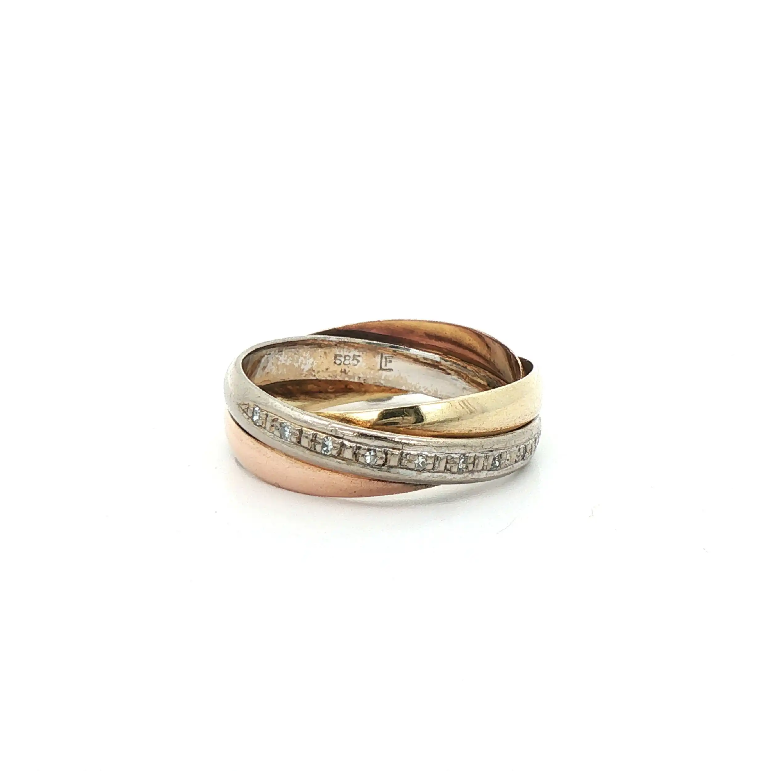 Ring Bicolor mit Diamanten