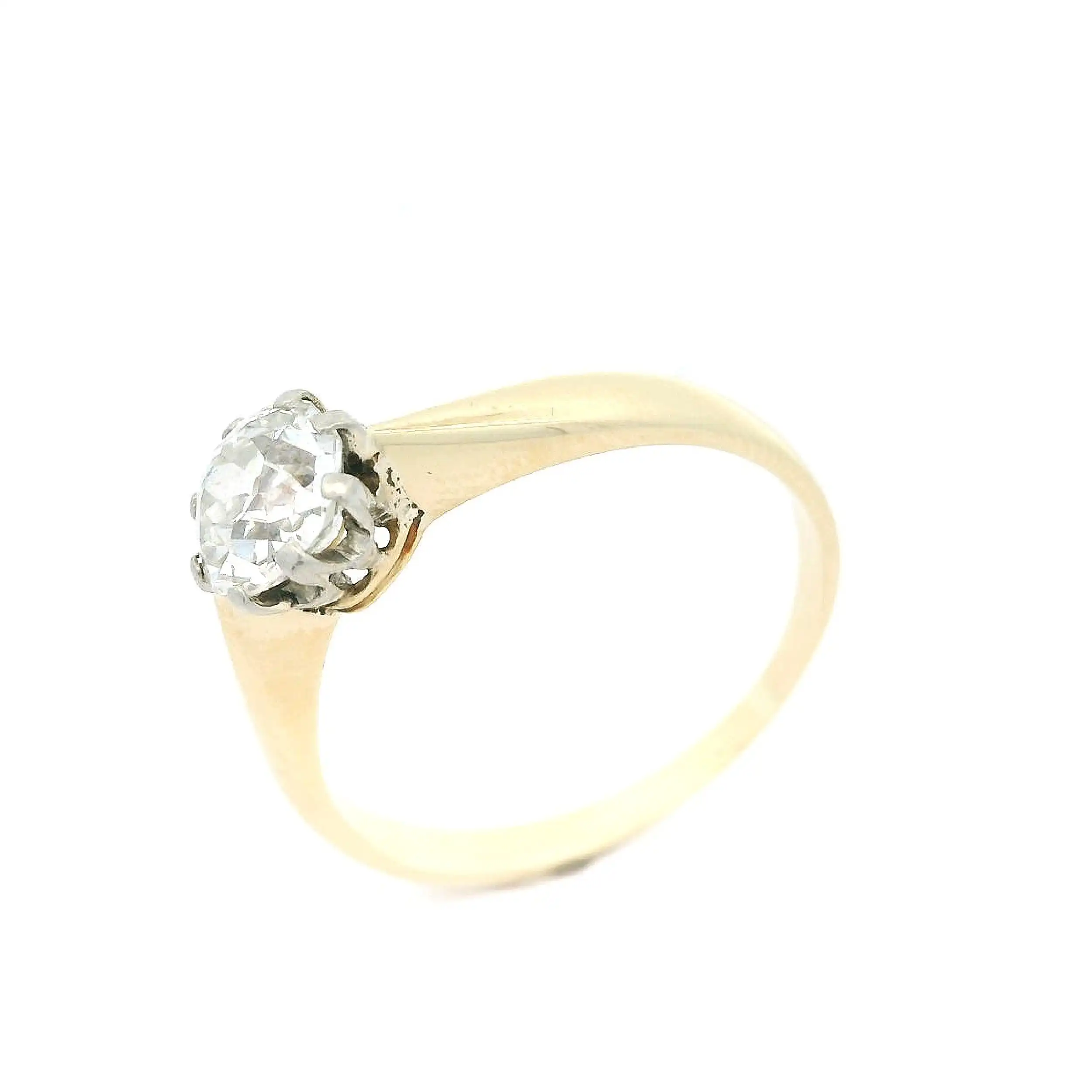 Ring Bicolor mit Brillant Solitär