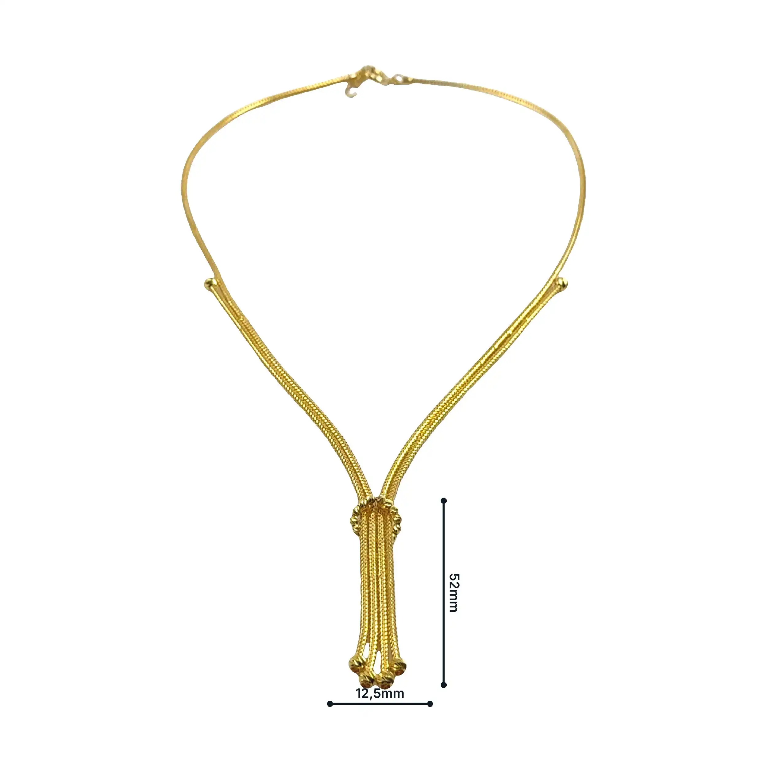 Zopfcollier Gelbgold hohl