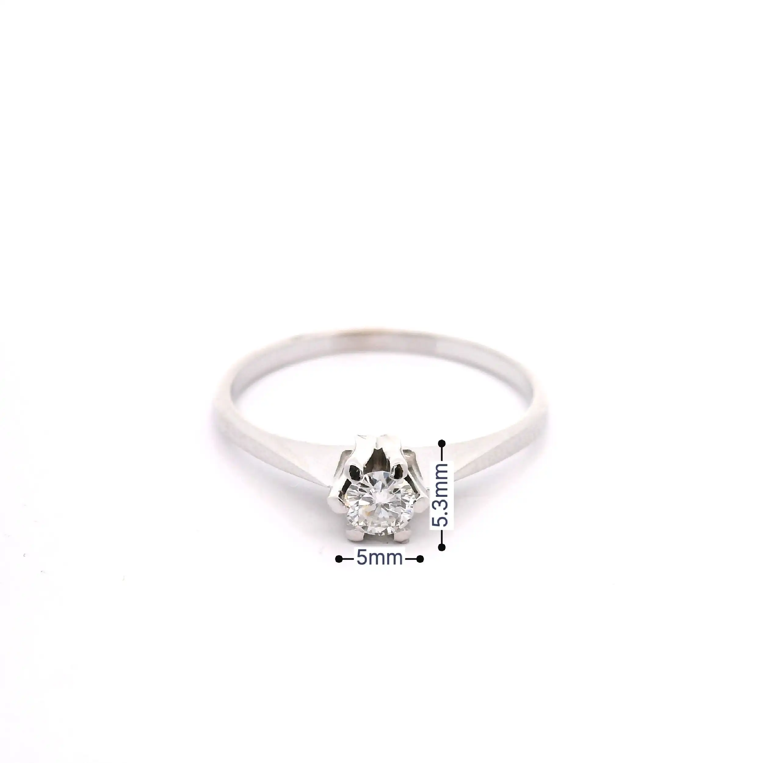 Ring Weißgold mit Brillant Ring Weißgold mit Brillant
