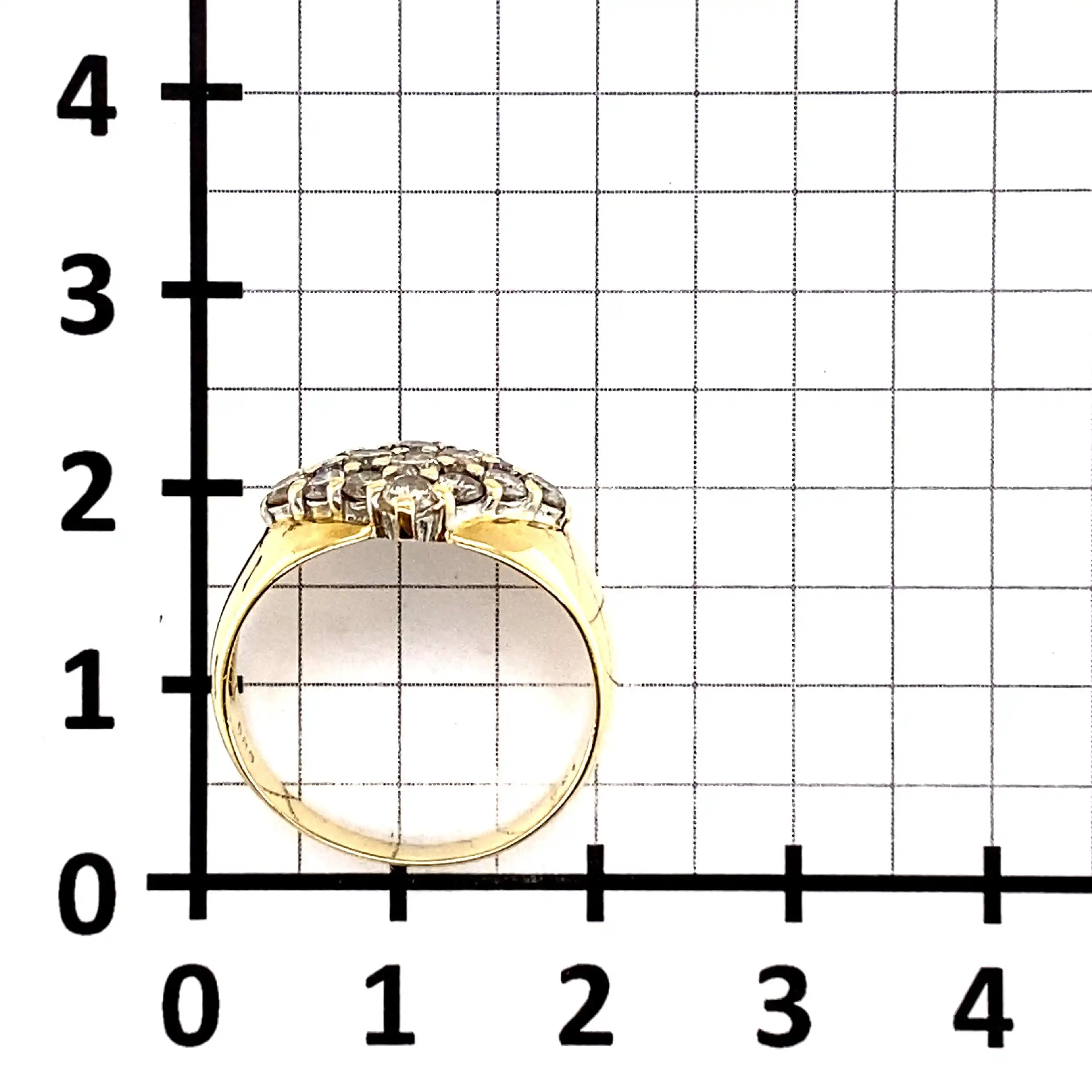 Ring Gelbgold mit Brillanten, graviert mit 1.30ct Ring Gelbgold mit Brillanten, graviert mit 1.30ct