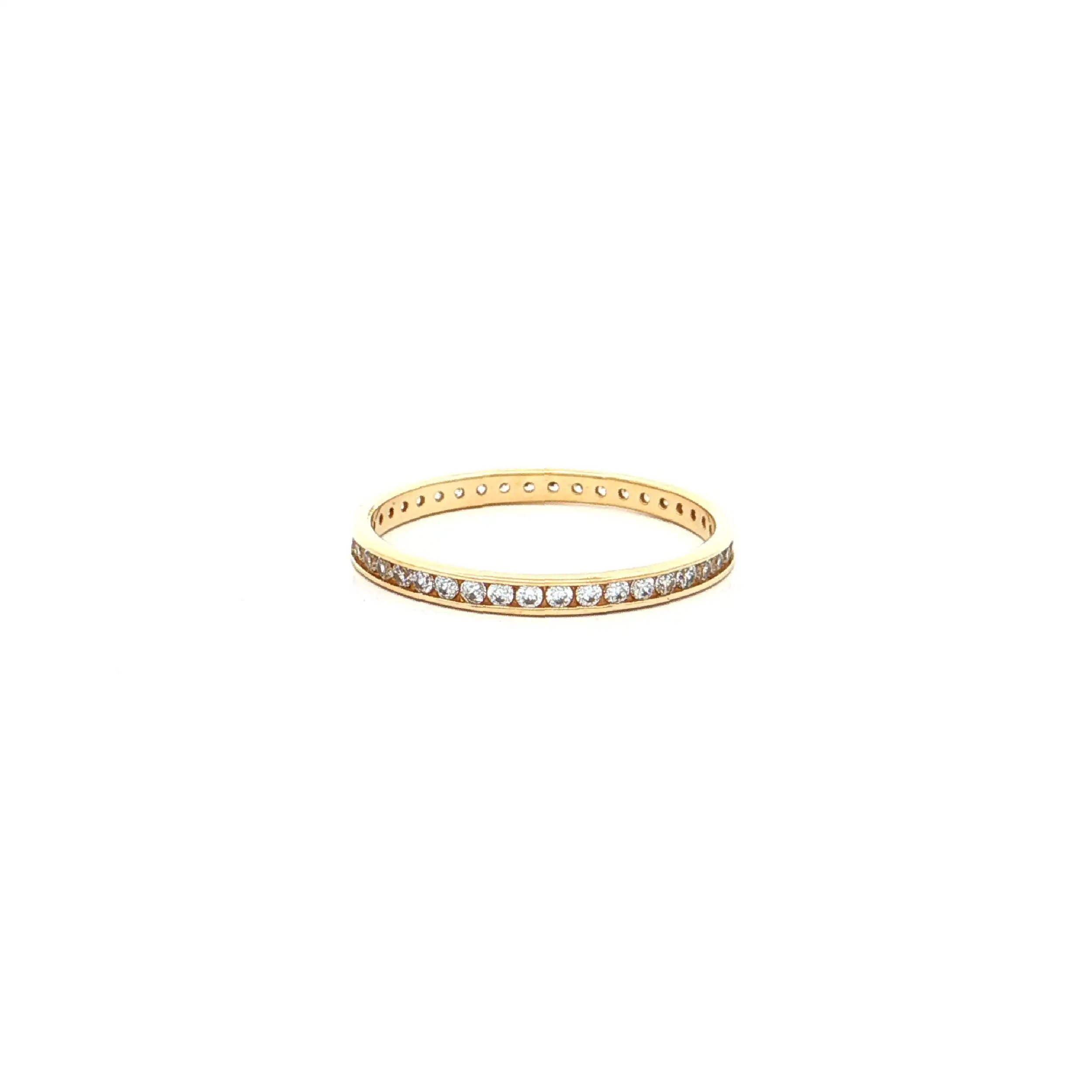 Memoryring Gelbgold mit Zirkonia