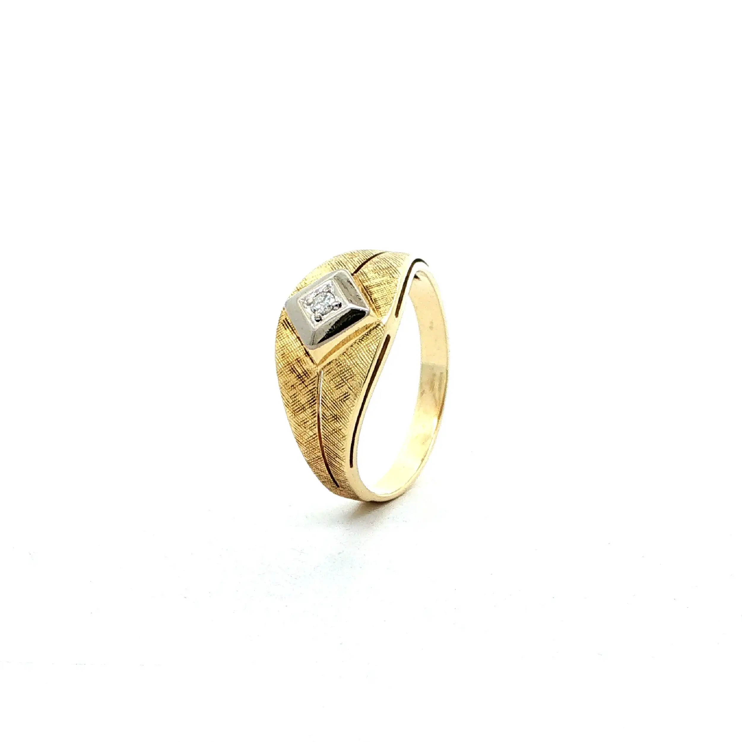 Ring Bicolor mit Diamant