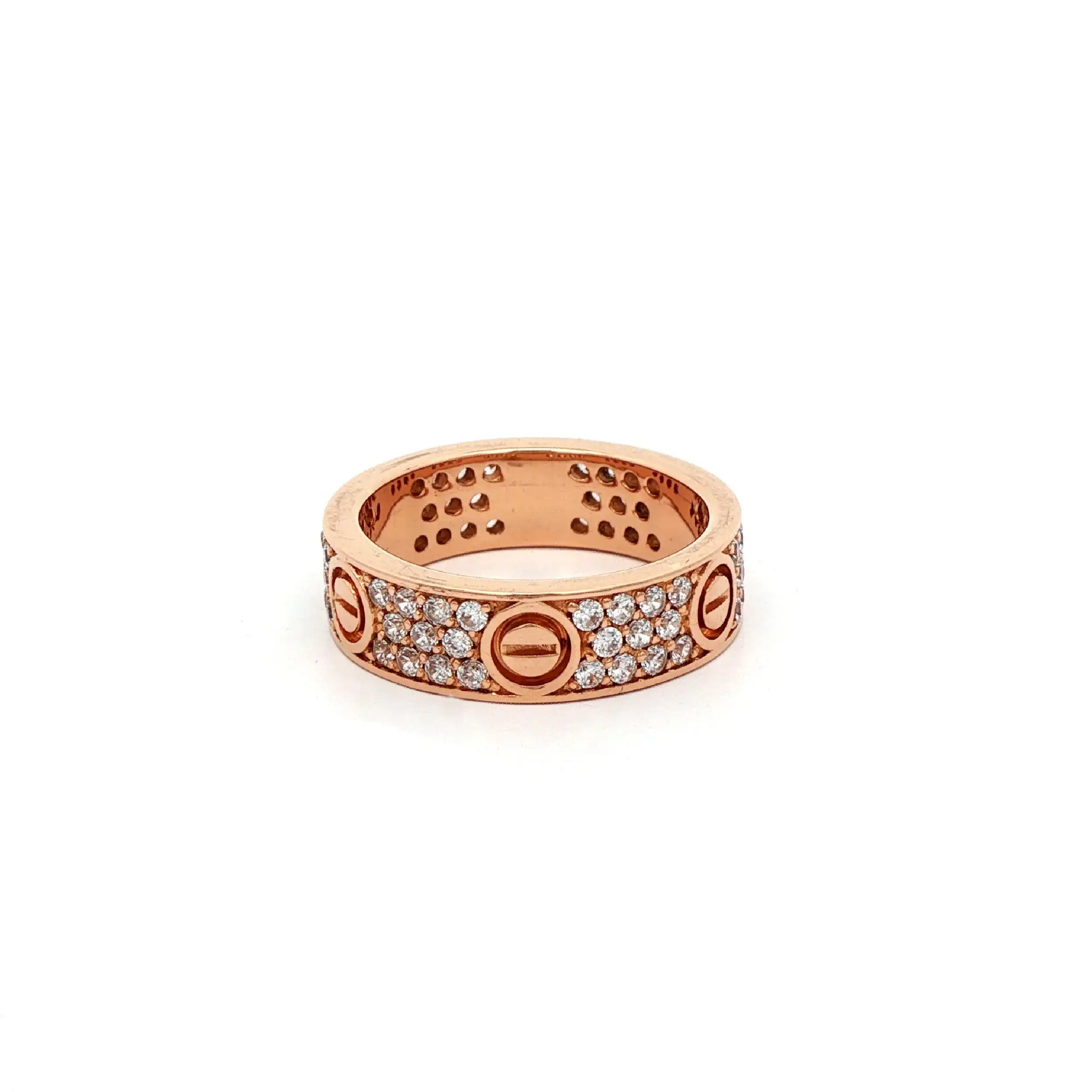 Ring Rotgold mit Zirkonia
