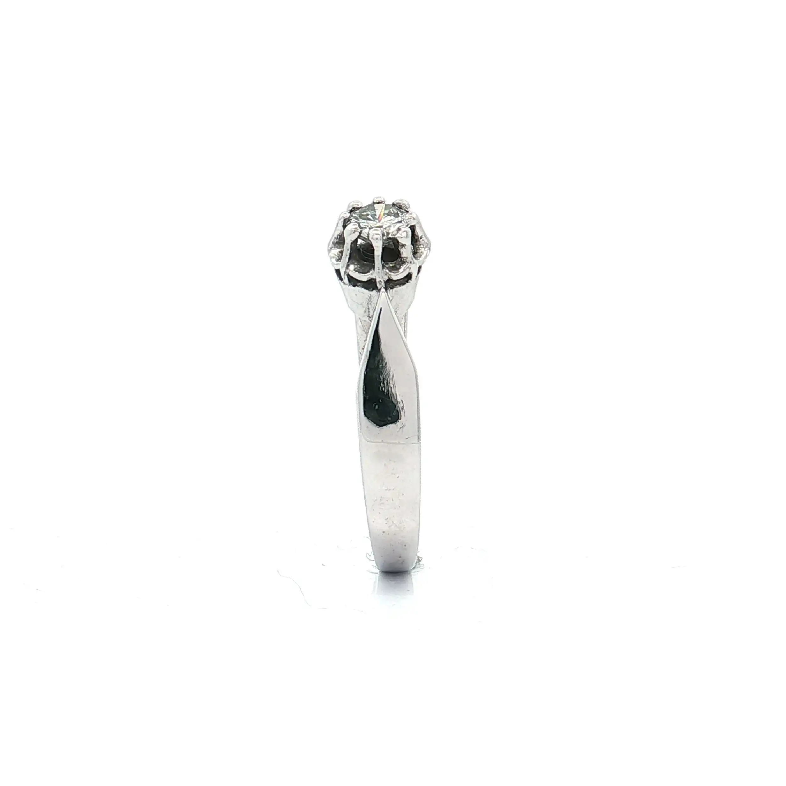 Ring Weißgold mit Solitär Brillant, graviert mit 0,22ct Ring Weißgold mit Solitär Brillant, graviert mit 0,22ct
