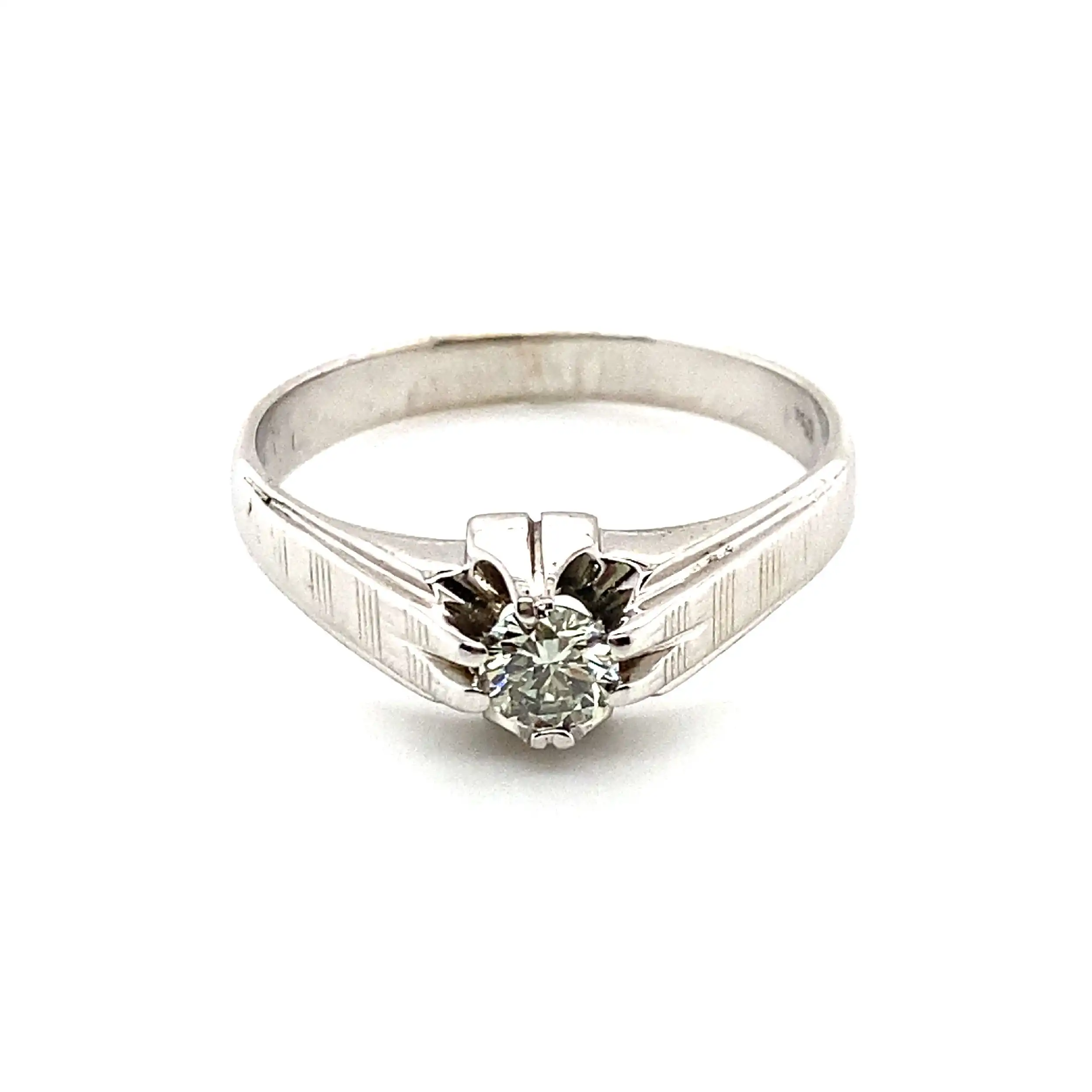 Ring Weißgold mit Brillant Ring Weißgold mit Brillant