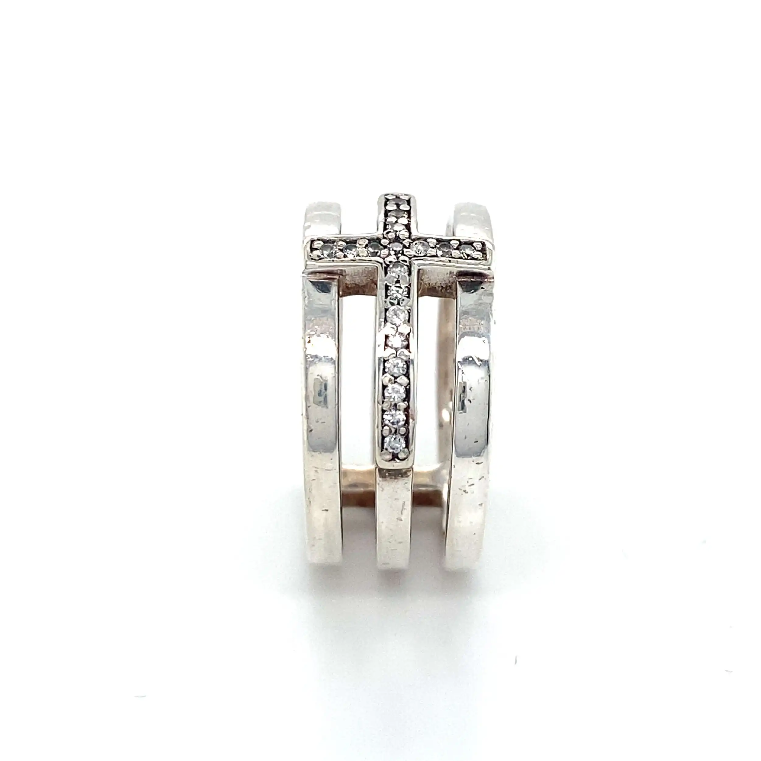 Ring Silber mit Kreuz Zirkonia Ring Silber mit Kreuz Zirkonia