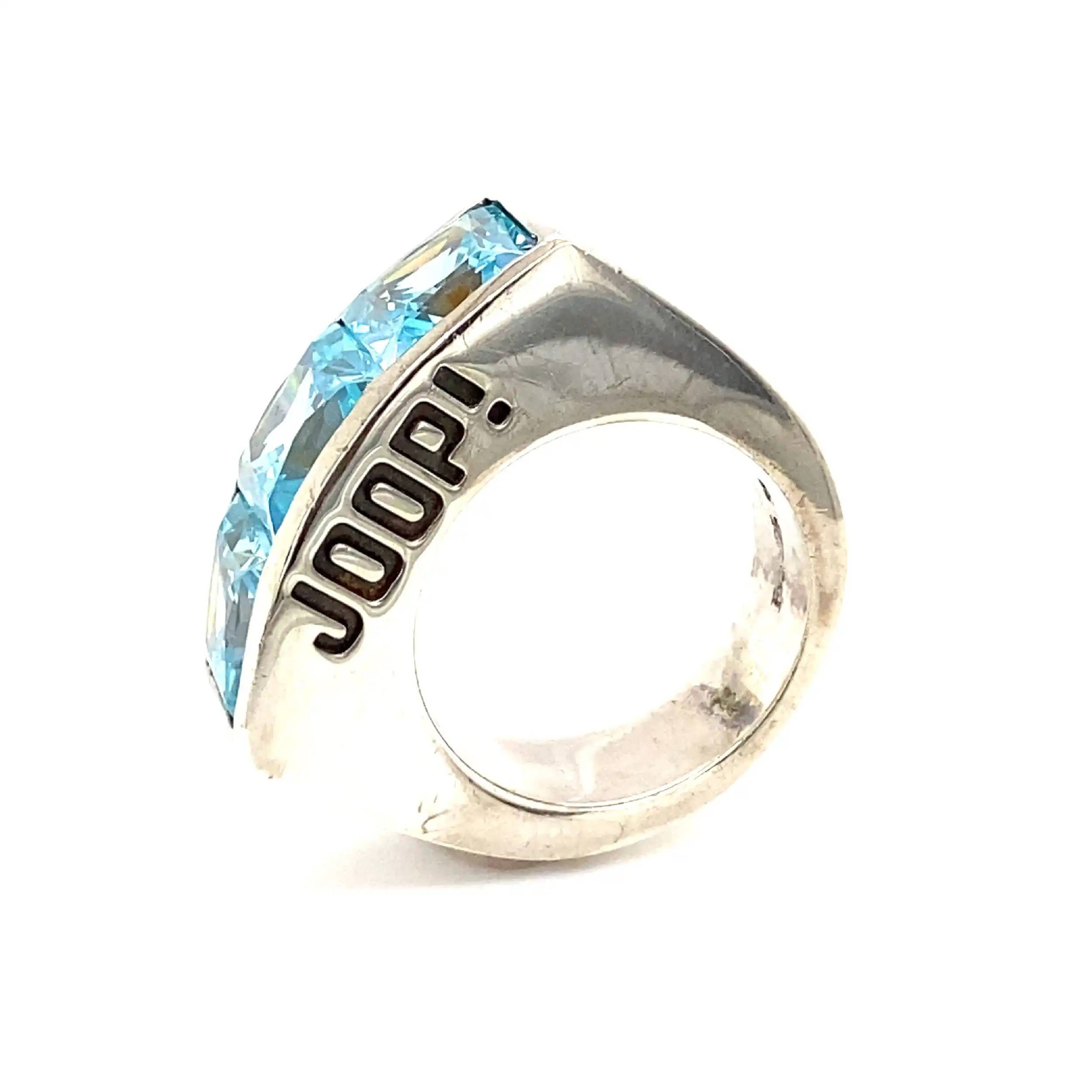 Silberring Joop mit blauen Farbsteinen Silberring Joop mit blauen Farbsteinen