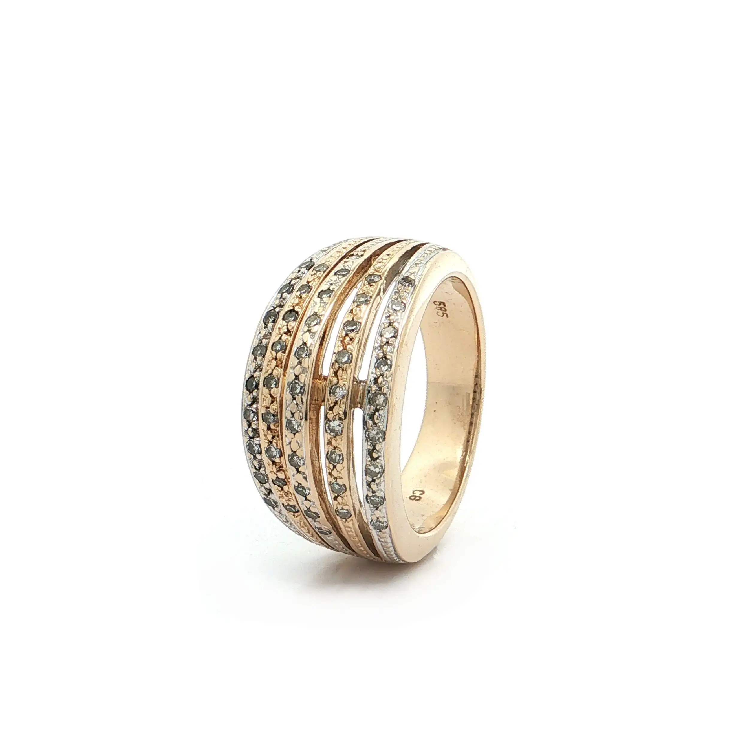 Ring Bicolor mit Diamanten
