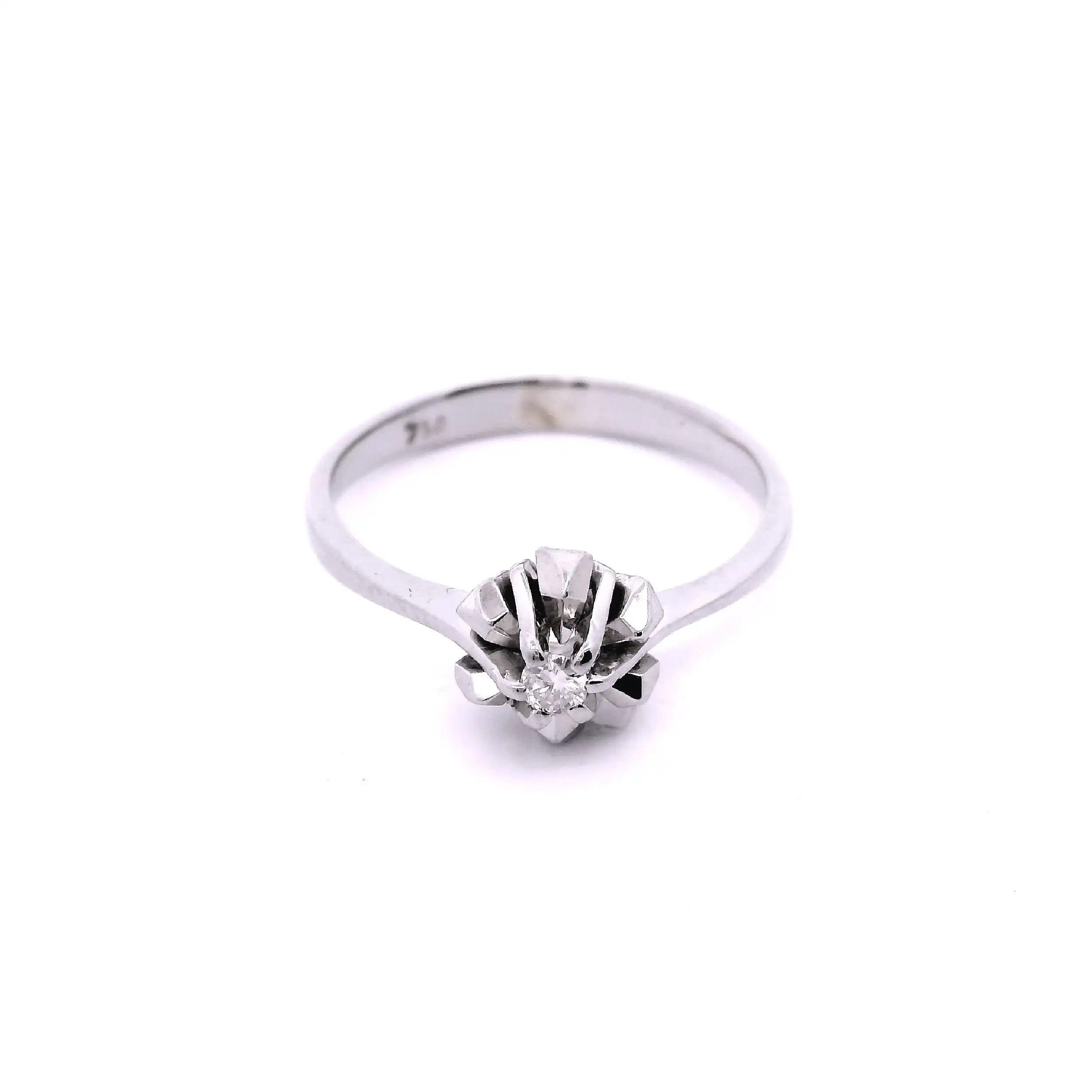 Ring Weißgold mit Brillant Solitär