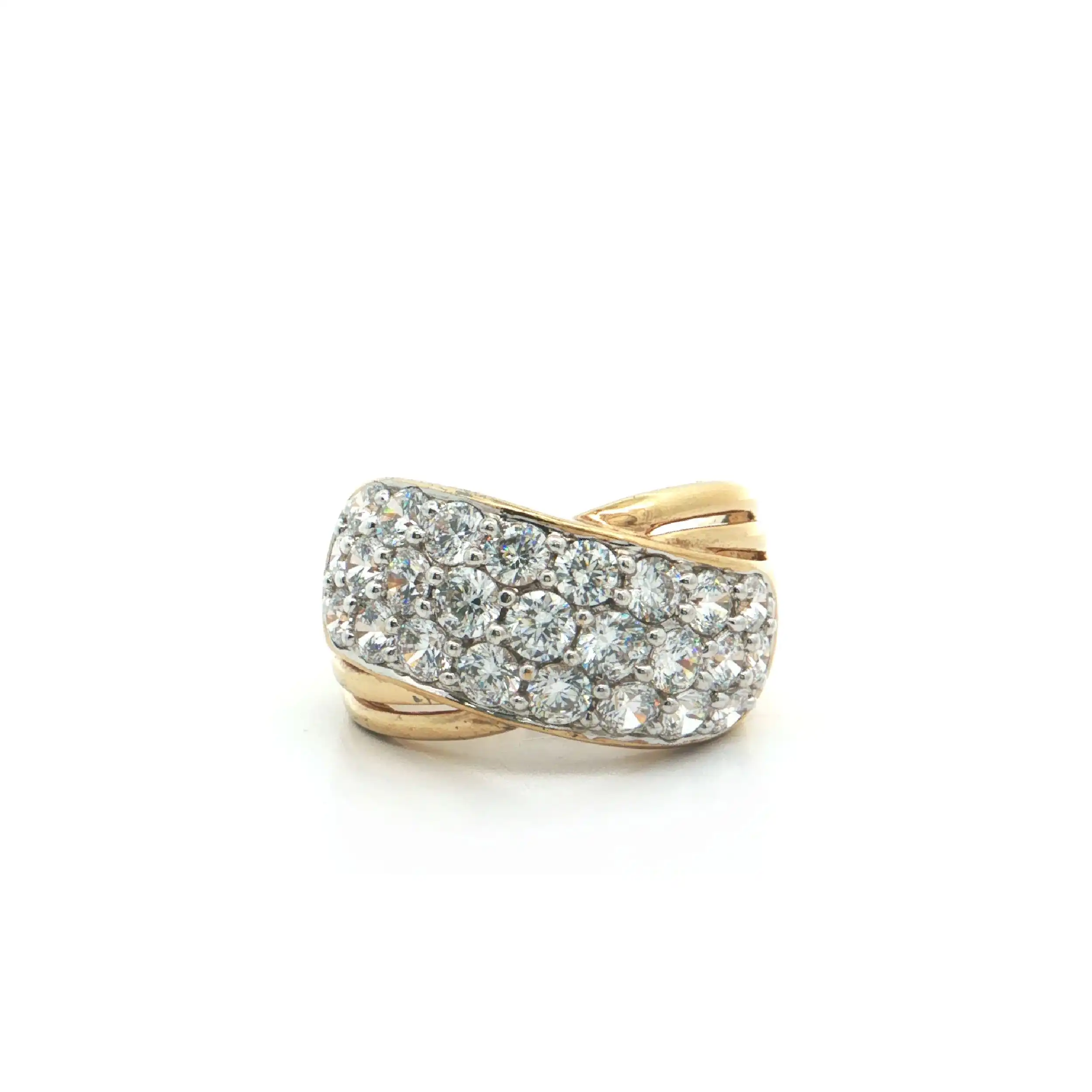 Ring Silber vergoldet mit Zirkonia