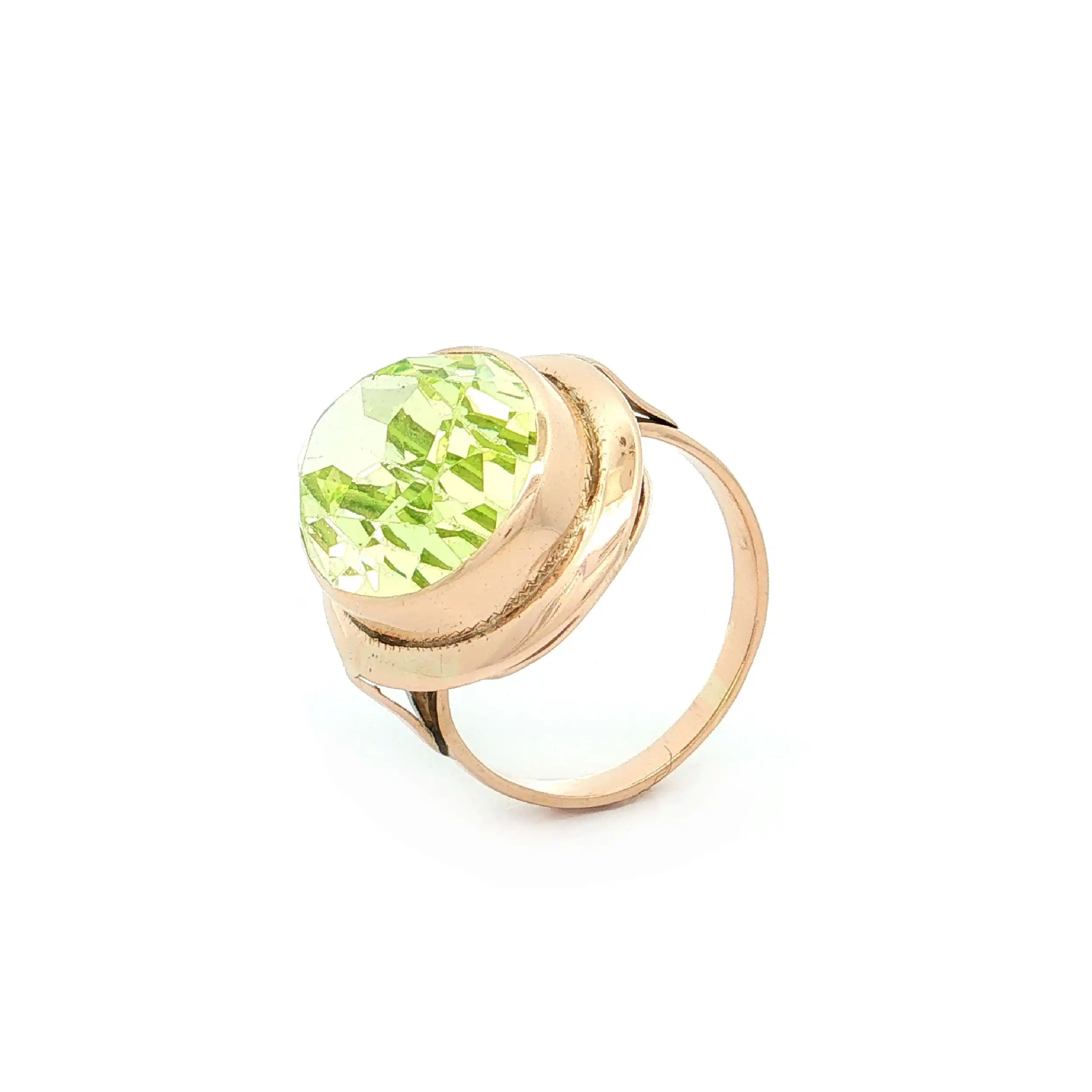 Ring Gelbgold mit synthetischem Spinell