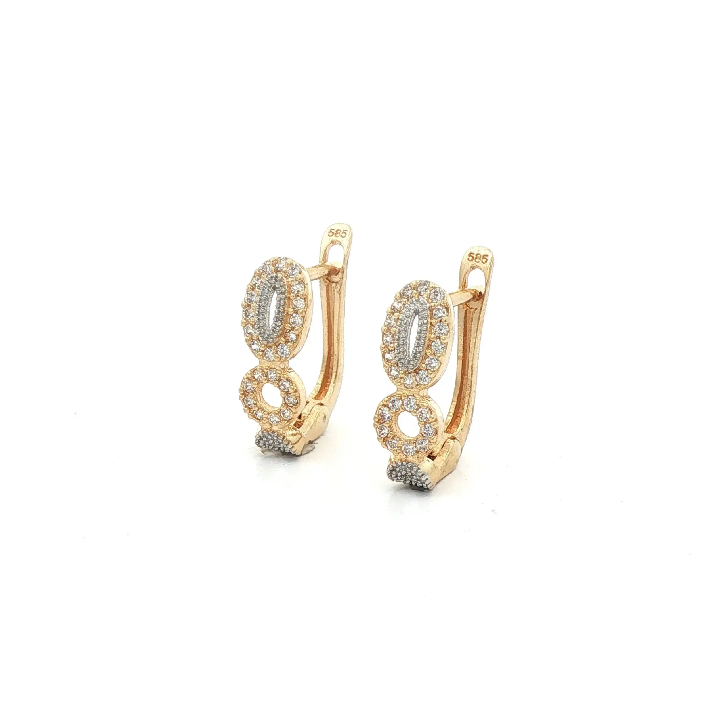 Ohrstecker Gelbgold mit Zirkonia