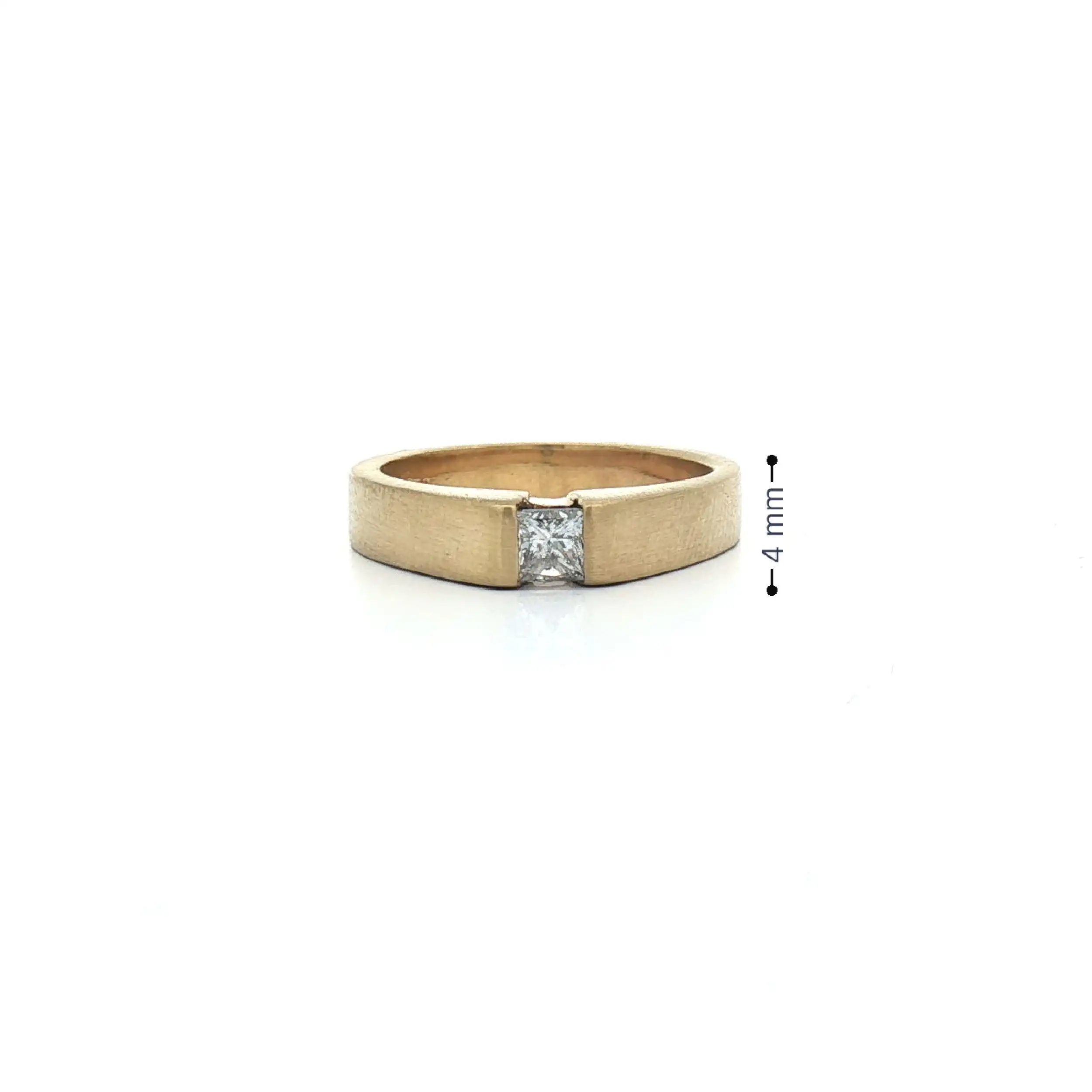 Ring Gelbgold mit Diamant in Princesscut Ring Gelbgold mit Diamant in Princesscut