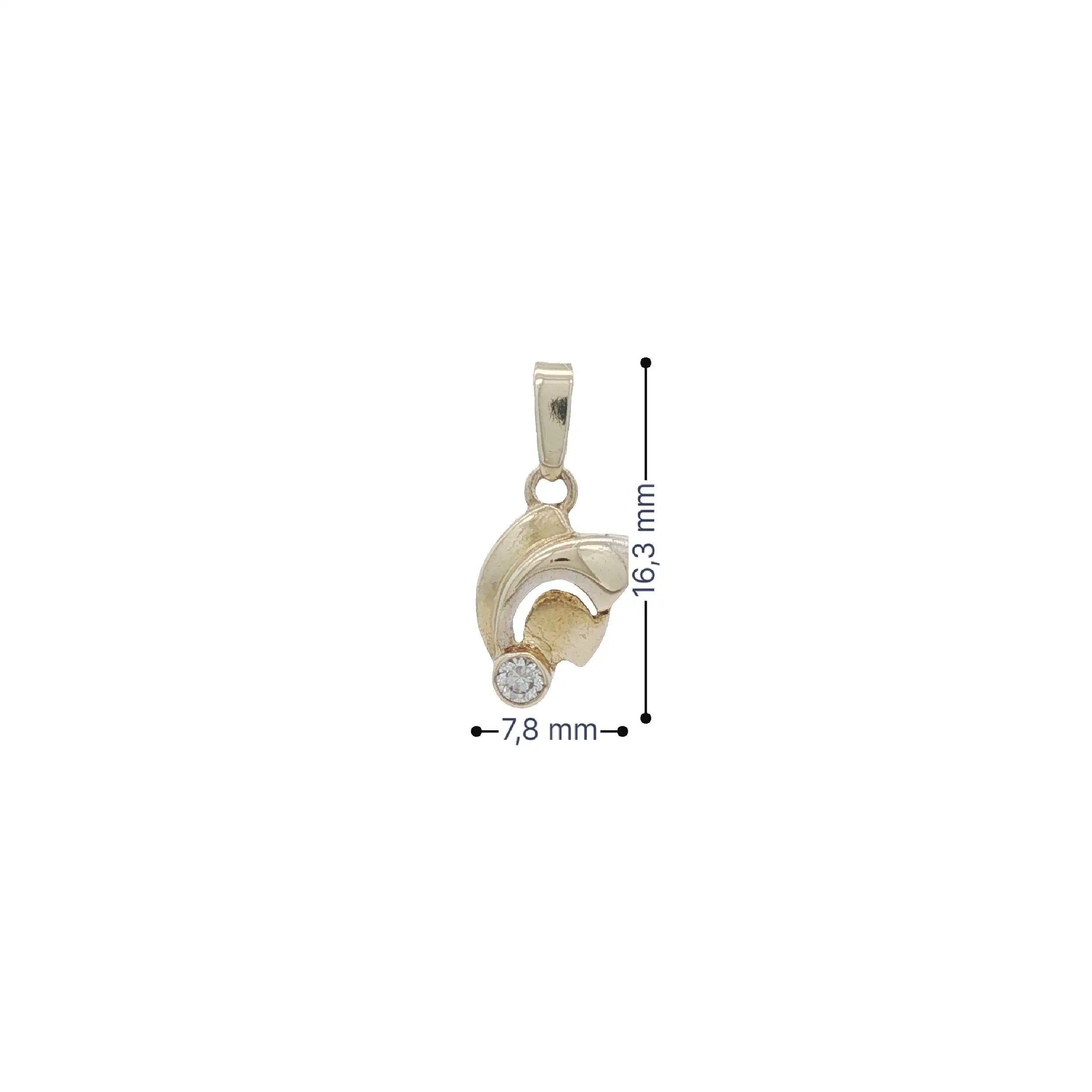 Anhänger Gelbgold mit Zirkonia Anhänger Gelbgold mit Zirkonia