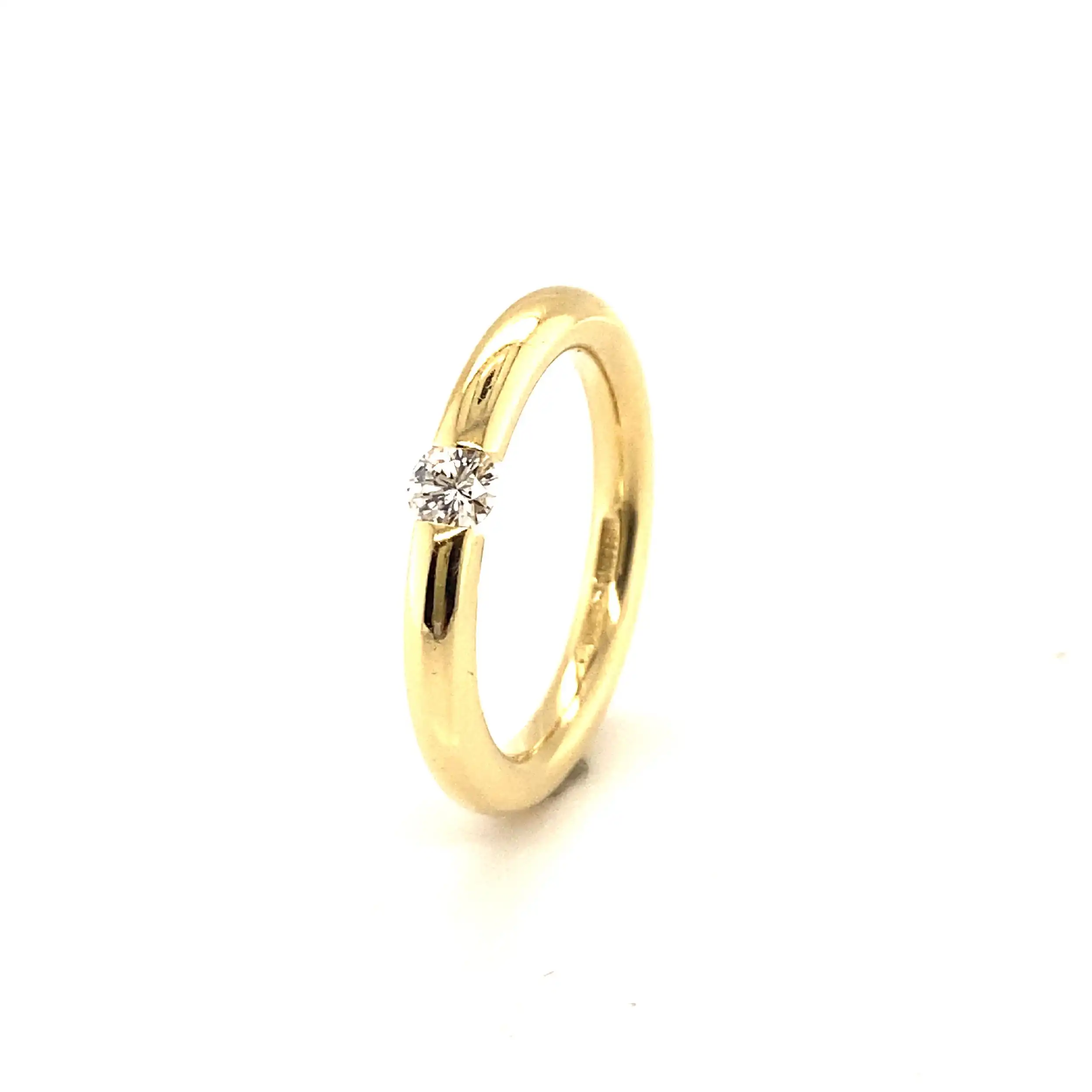Spannring Gelbgold Niesing Brillant Solitär Spannring Gelbgold Niesing Brillant Solitär