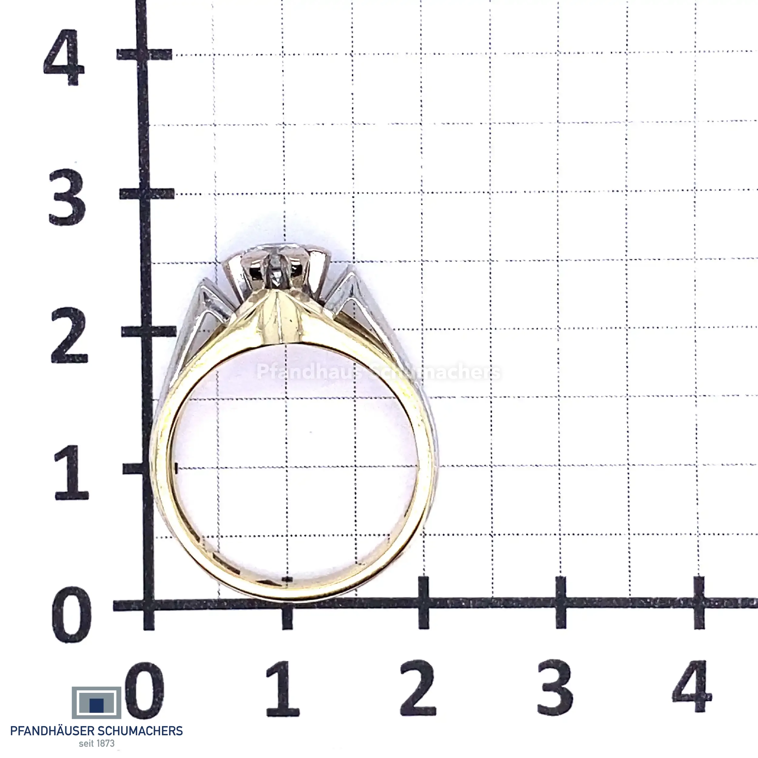 Ring bicolor mit Brillant 