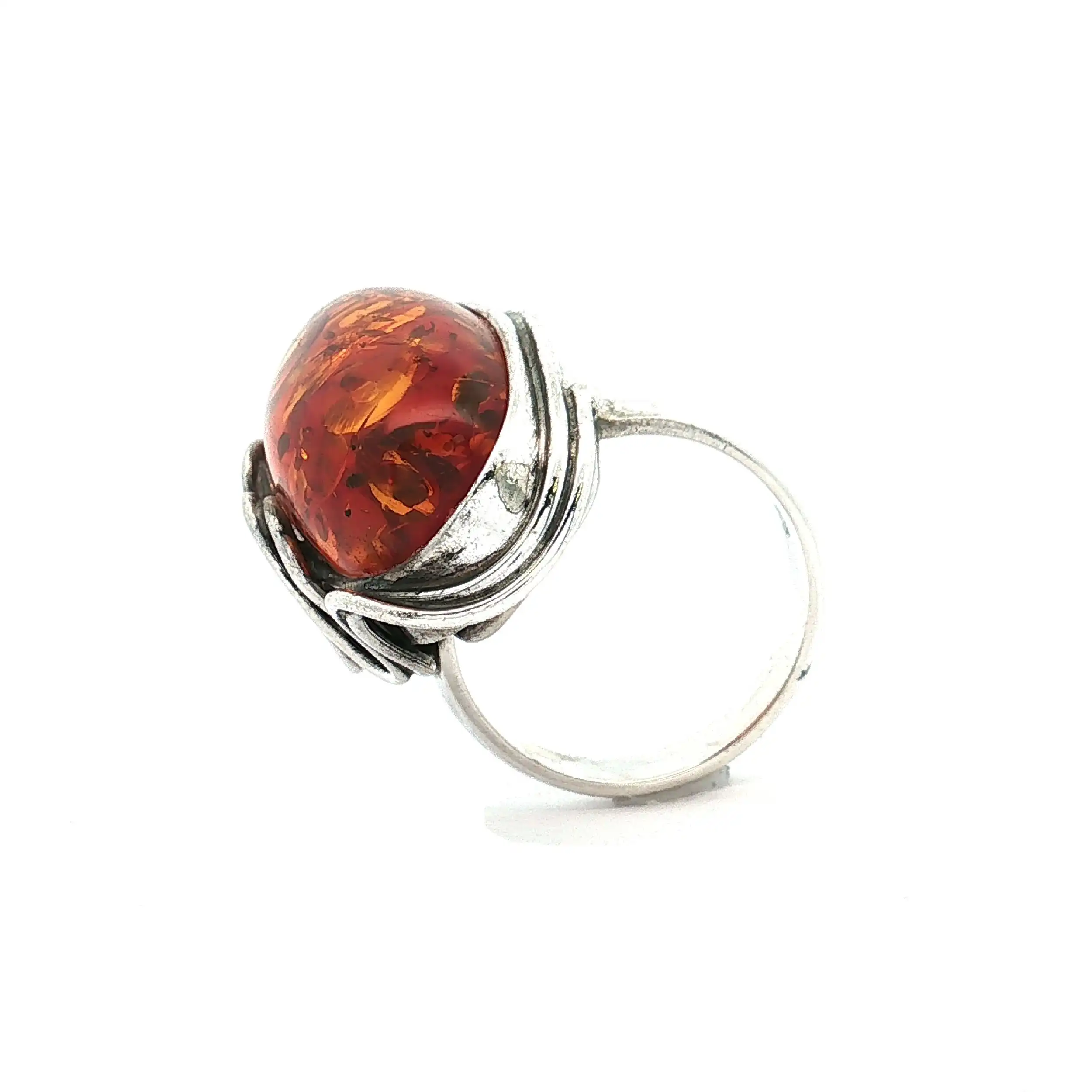 Ring Silber mit Bernstein Ring Silber mit Bernstein