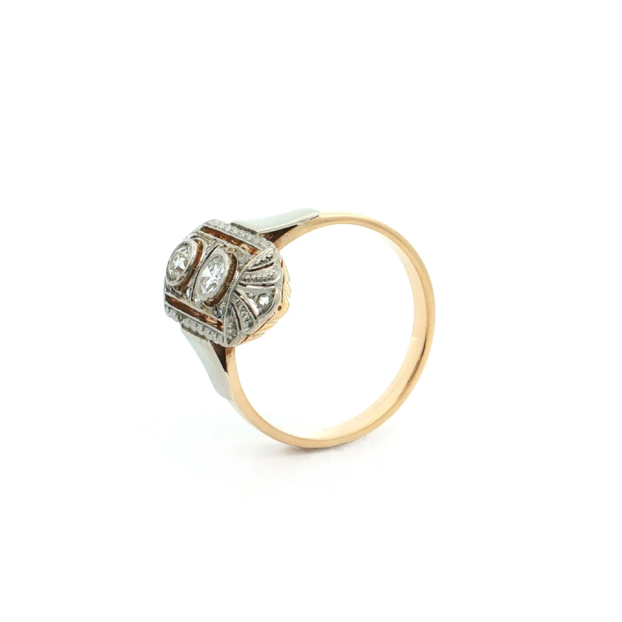 Ring Bicolor mit Diamanten Ring Bicolor mit Diamanten